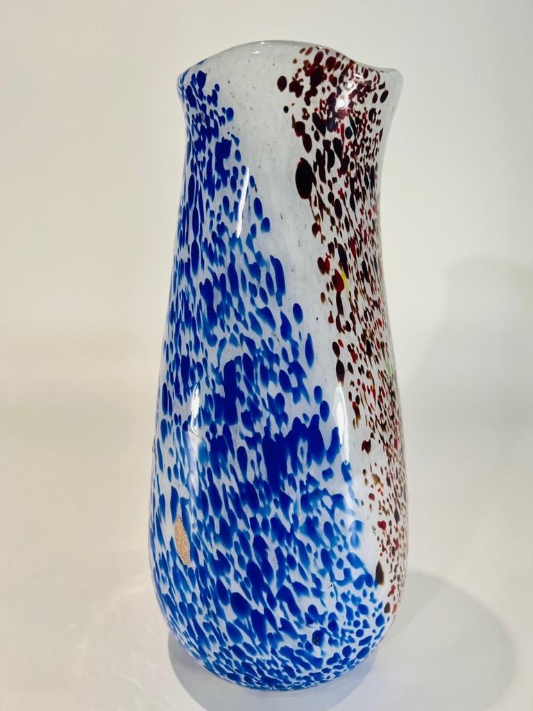 Milieu du XXe siècle Grand vase en verre Murano multicolore de Fratelli Toso, circa 1950. en vente