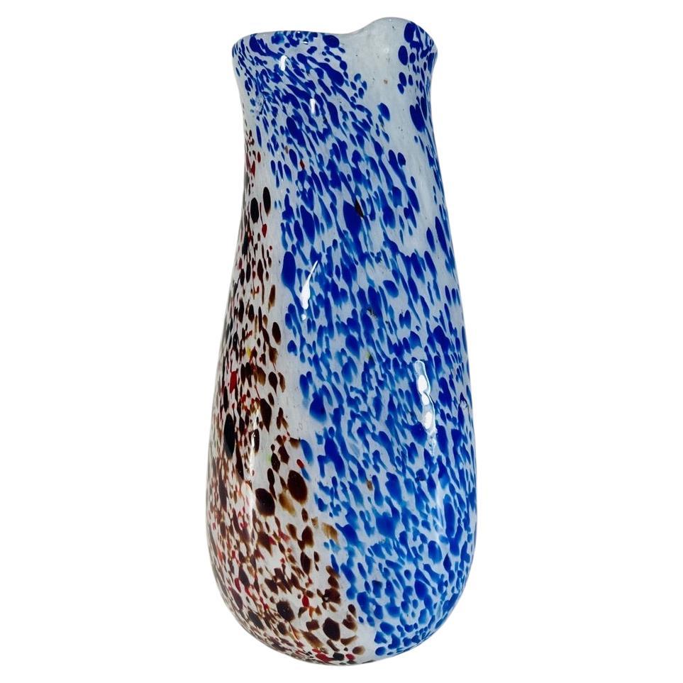 Large Fratelli Toso Murano glass multicolor circa 1950 vase. For Sale