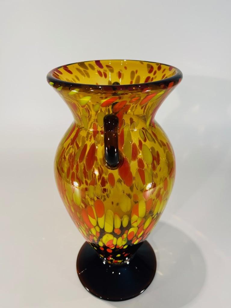 Fratelli Toso Murano glass multicolor circa 1970 vase In Good Condition For Sale In Rio De Janeiro, RJ