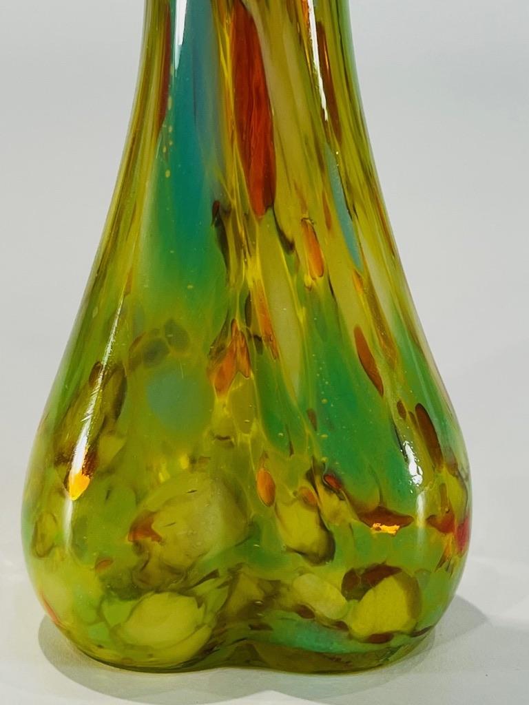Fratelli Toso Murano glass multicolor vase circa 1950 In Good Condition For Sale In Rio De Janeiro, RJ