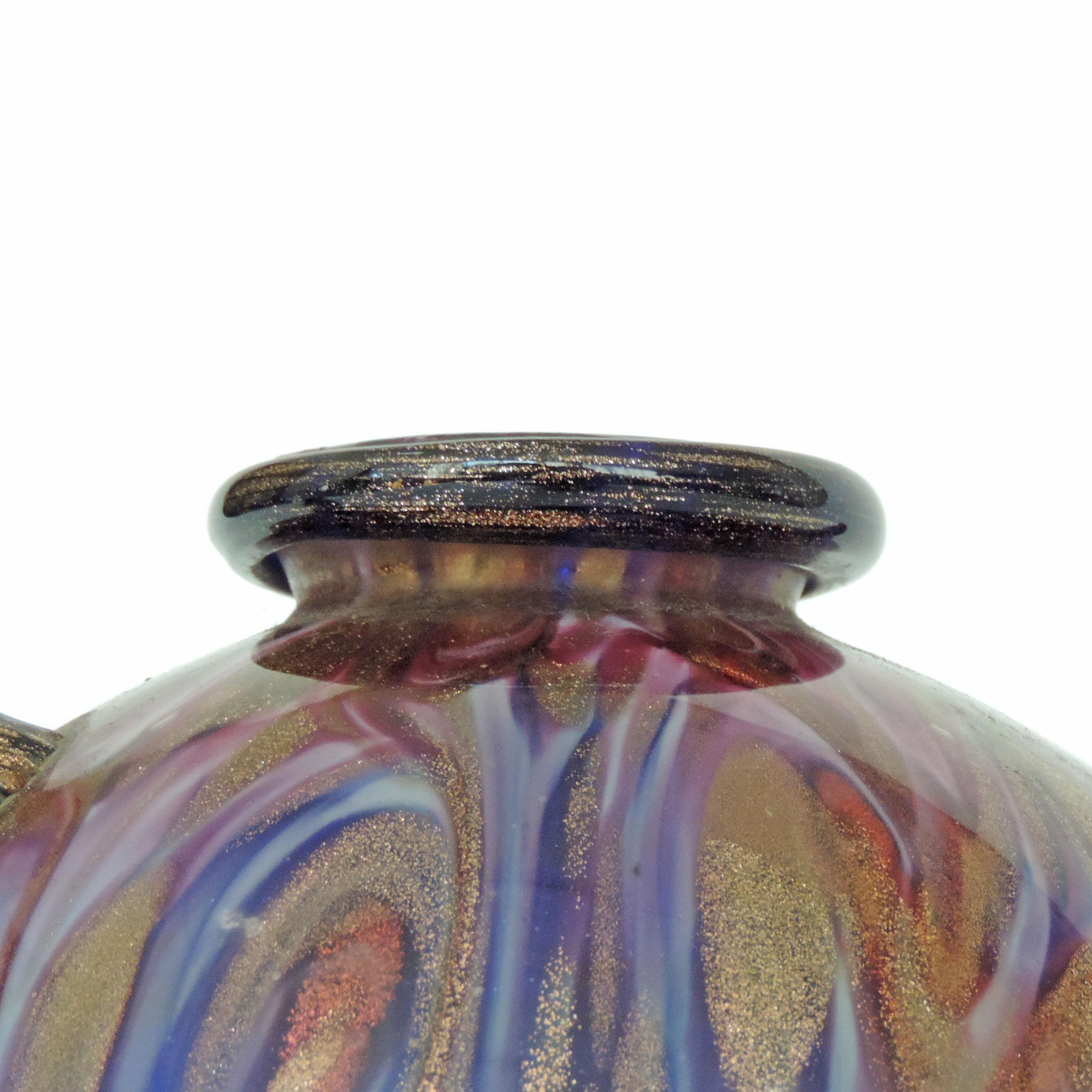 Vase en verre de Murano Fratelli Toso, Italie, années 1930.