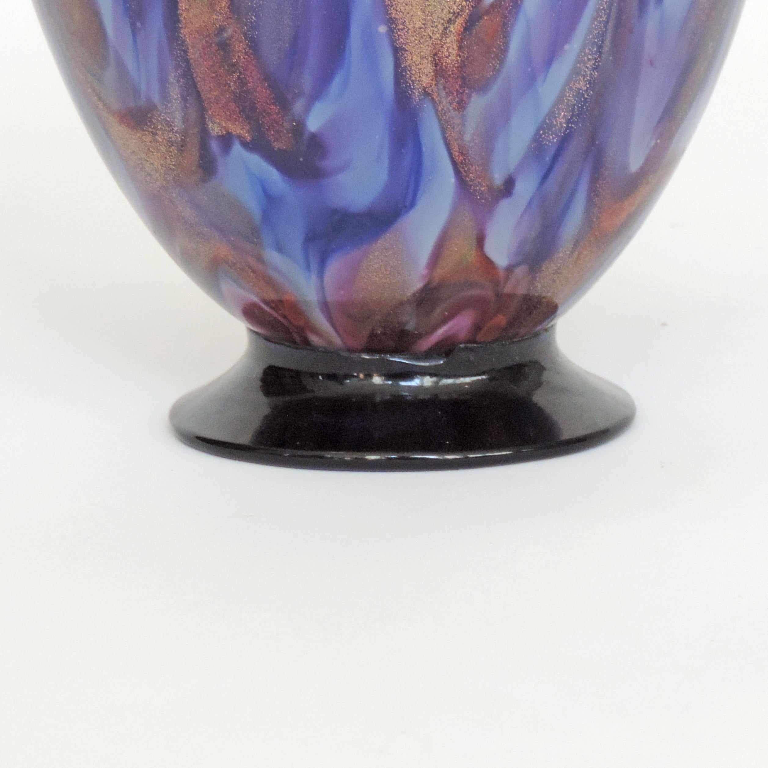italien Vase en verre de Murano Fratelli Toso:: Italie:: années 1930 en vente