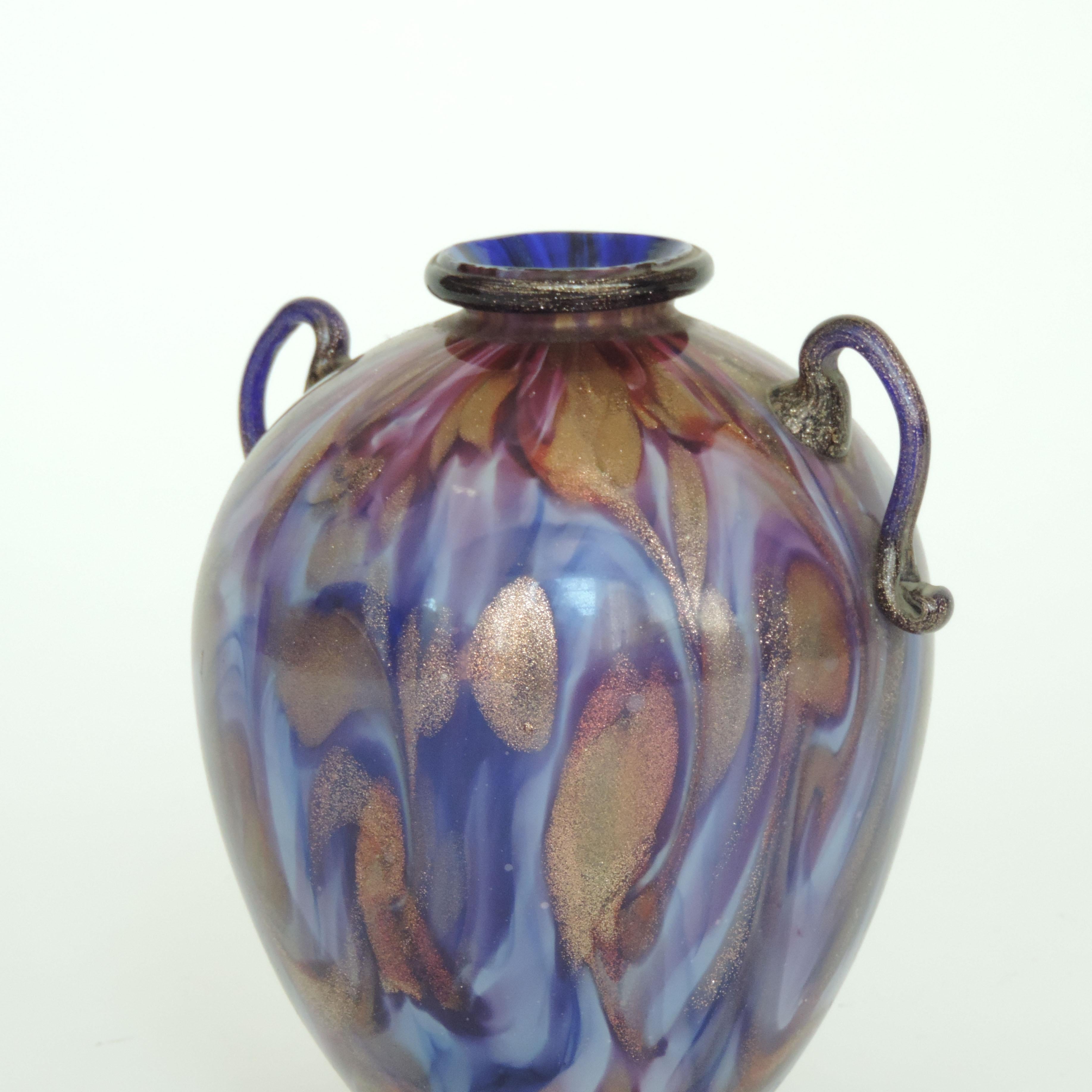 Art Deco Fratelli Toso Murano Glass Vase, Italy, 1930s For Sale