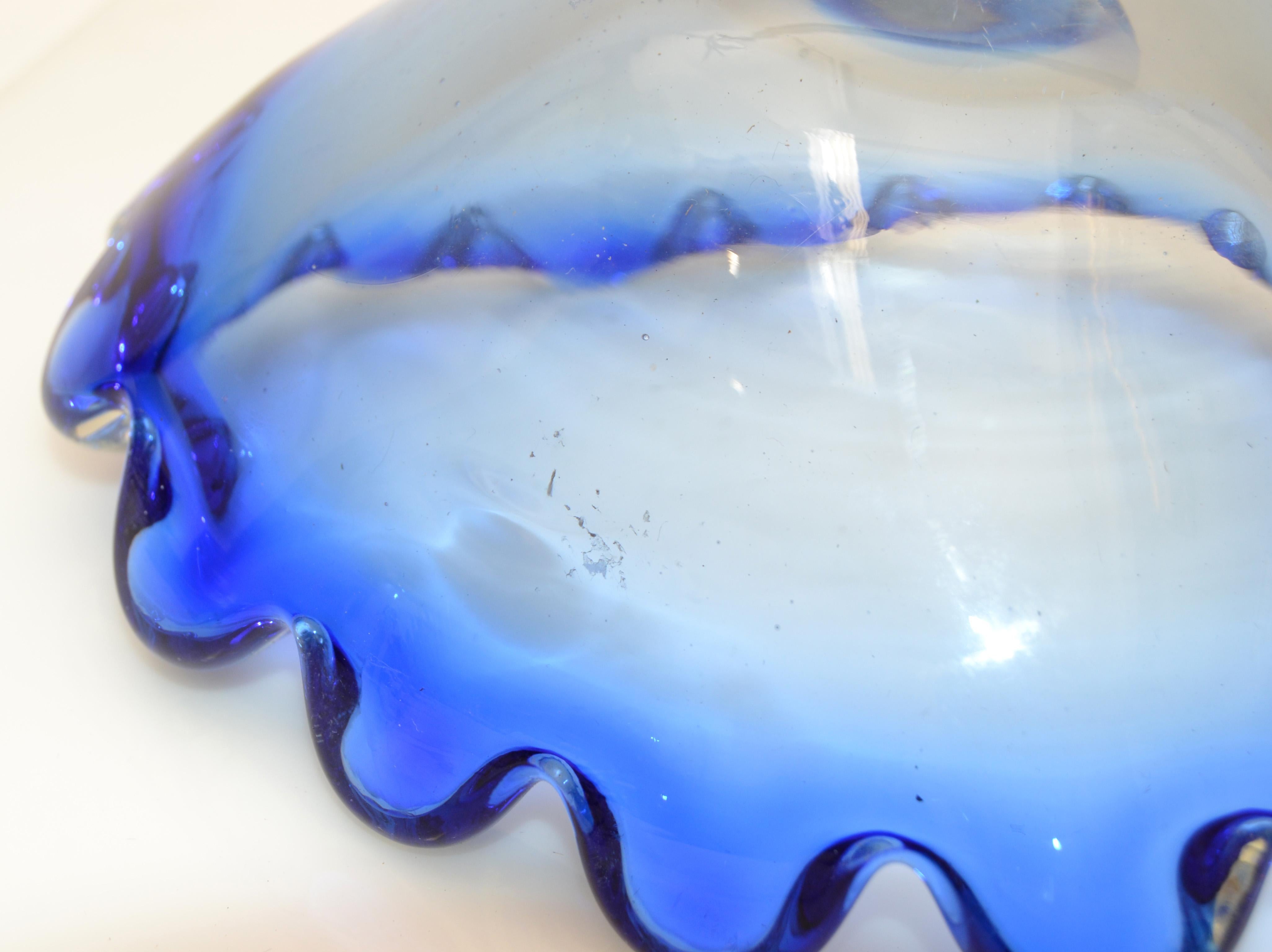 Fratelli Toso Murano Italian Art Glass Decorative Bowl For Sale 1