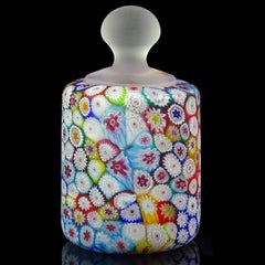 Fratelli Toso Murano Millefiori Flower Mosaic Italian Art Glass Paperweight