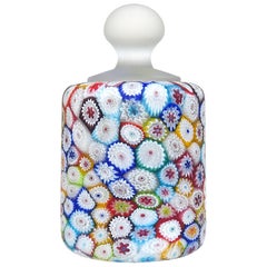 Vintage Fratelli Toso Murano Millefiori Flower Mosaic Italian Art Glass Paperweight