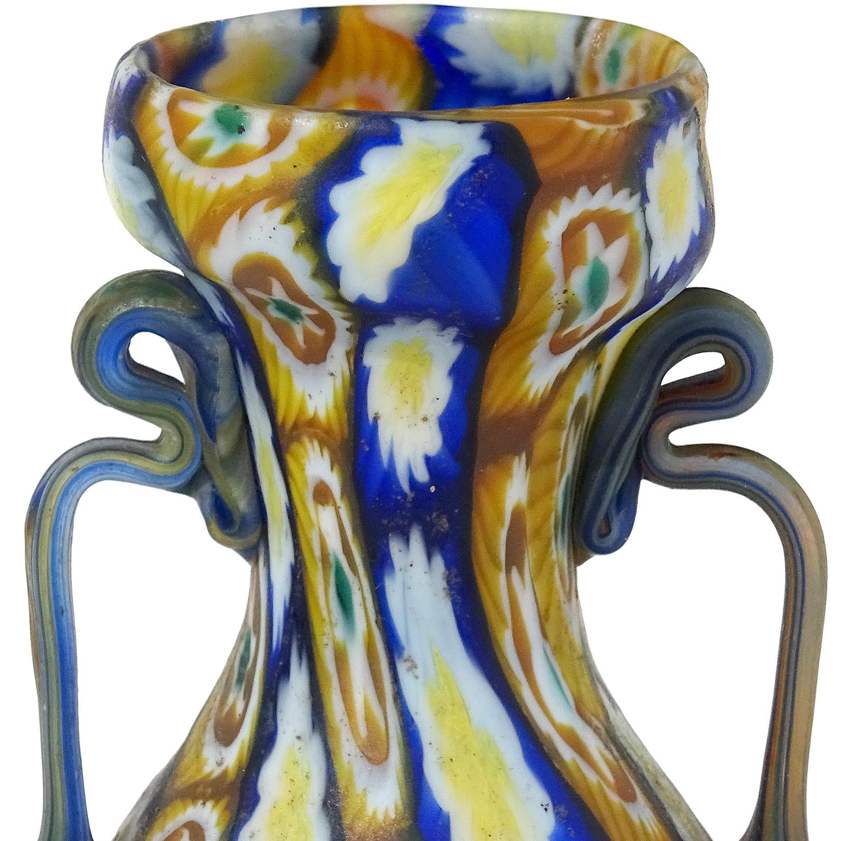 murano millefiori vase