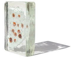 Fratelli Toso Murano Millefiori Flowers White Cloud Italian Art Glass Sculpture