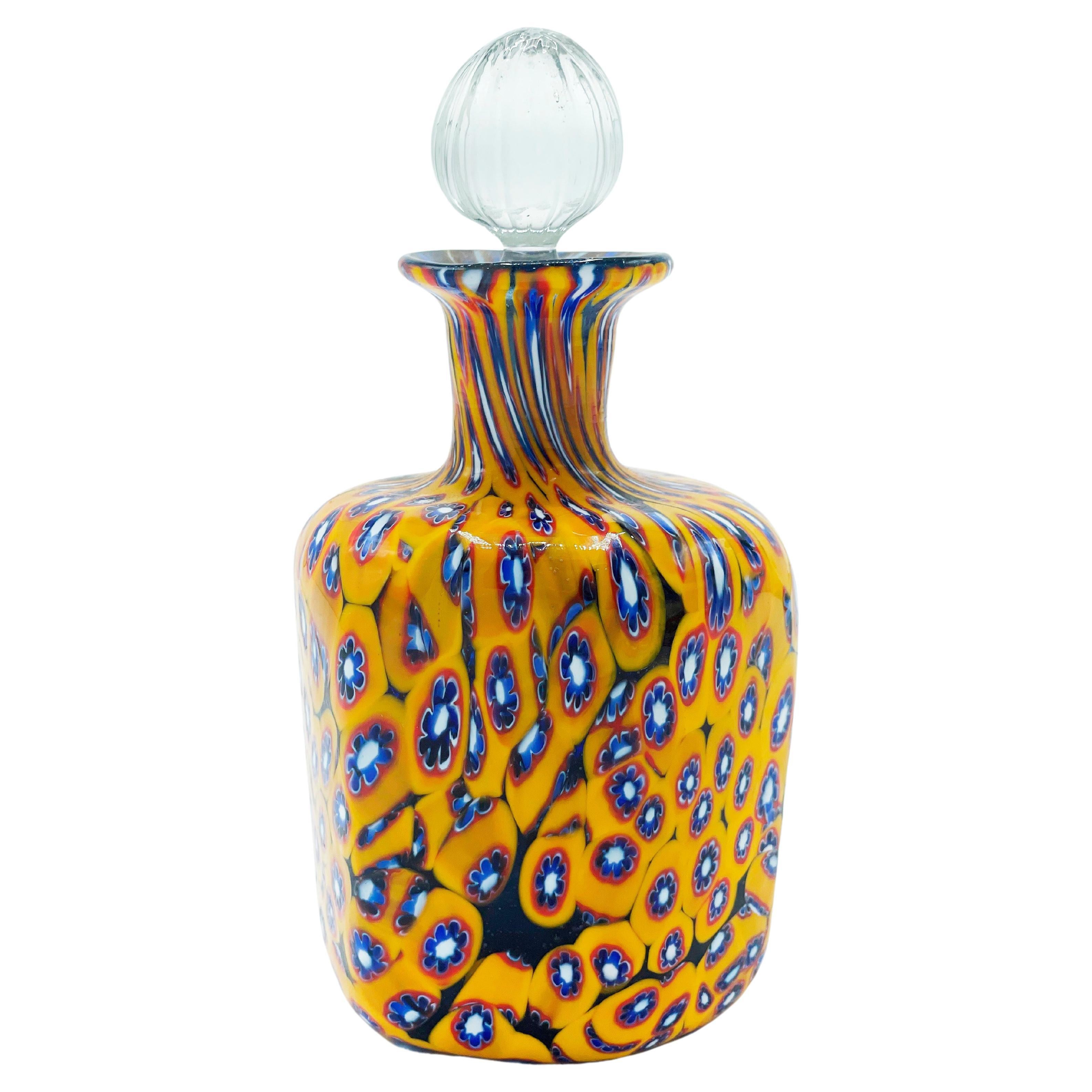 Fratelli Toso Murano Murrine Millefiori, Vase im Angebot