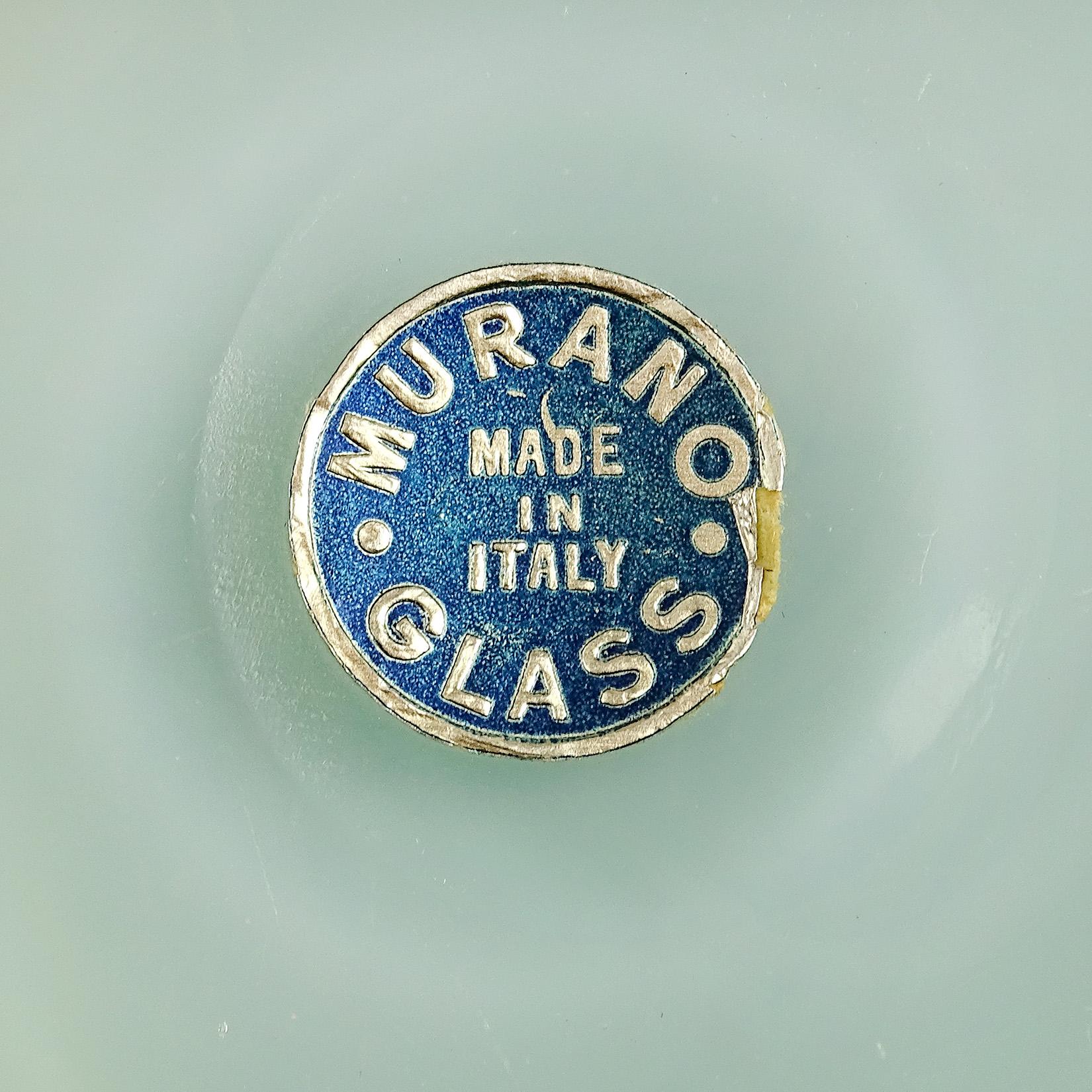 Fratelli Toso Murano Opal Green Aventurine Swirl Italian Art Glass Bowl Dish 2