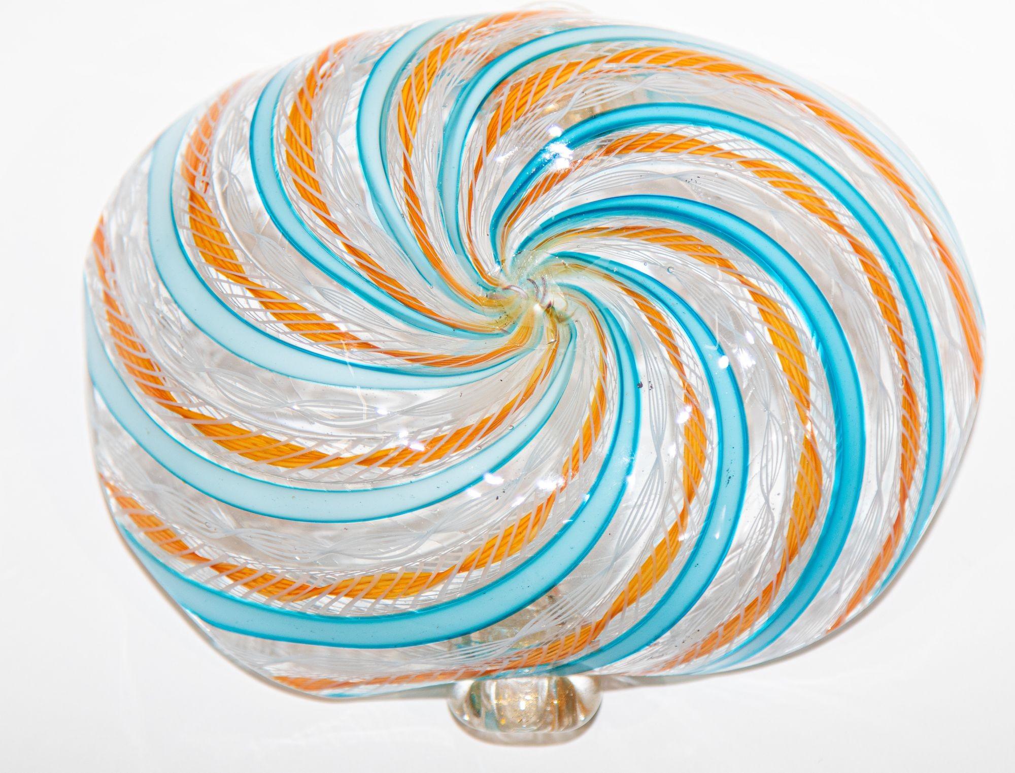 Fratelli Toso Murano Ribbon Vintage Italian Art Glass Ashtray, 1960 5