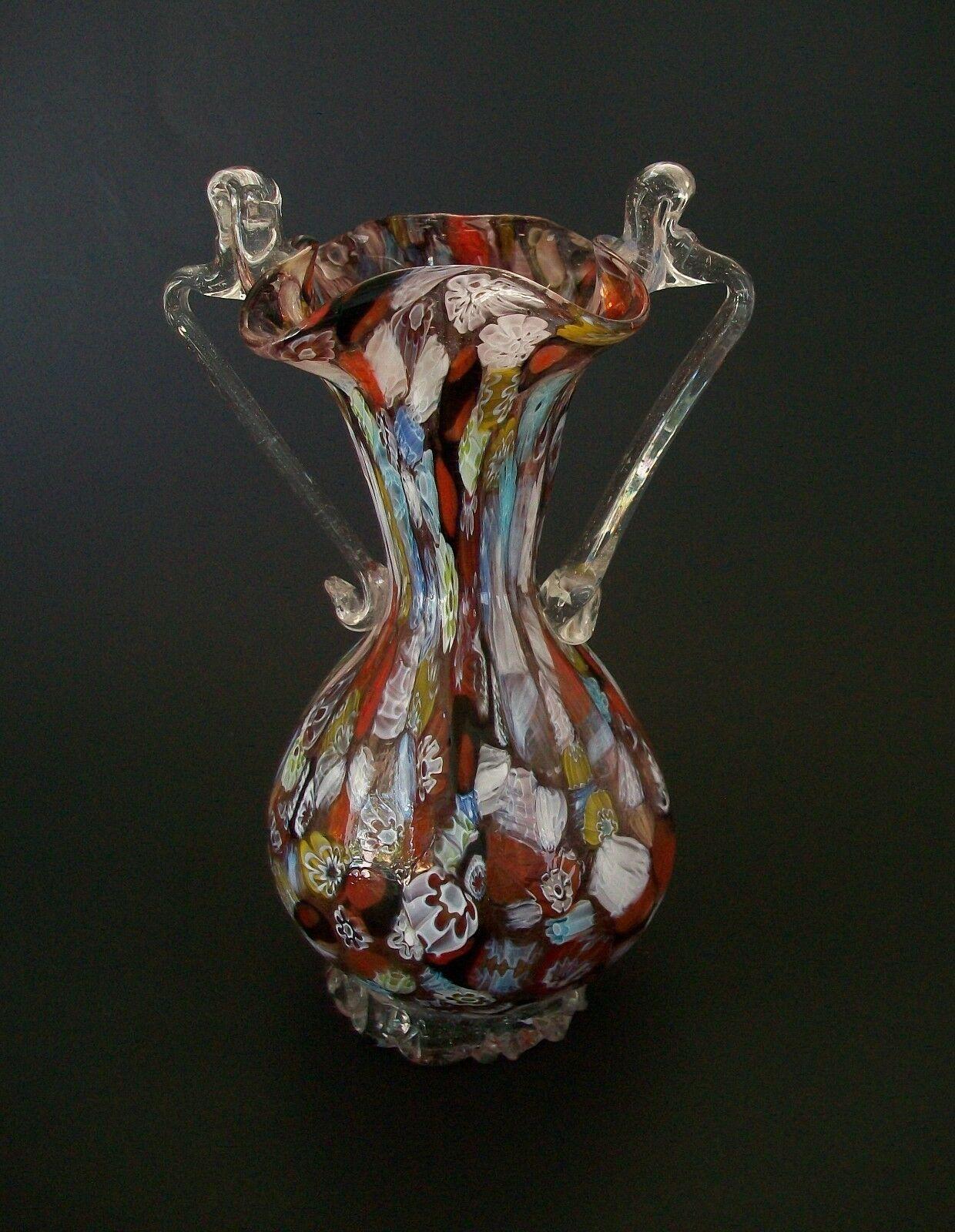 millefiori murano glass vase