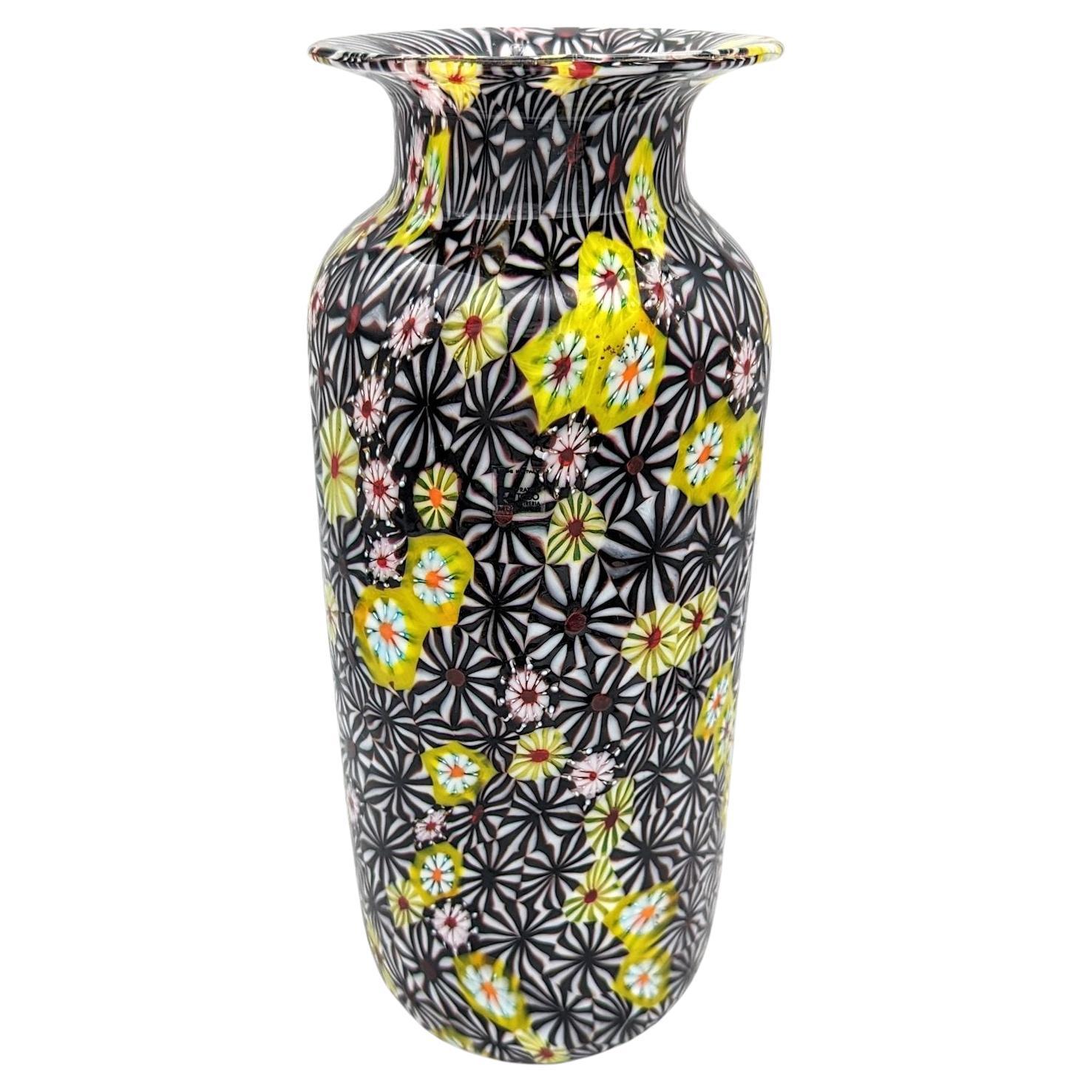 Fratelli Toso Murano vase "Kiku"  For Sale