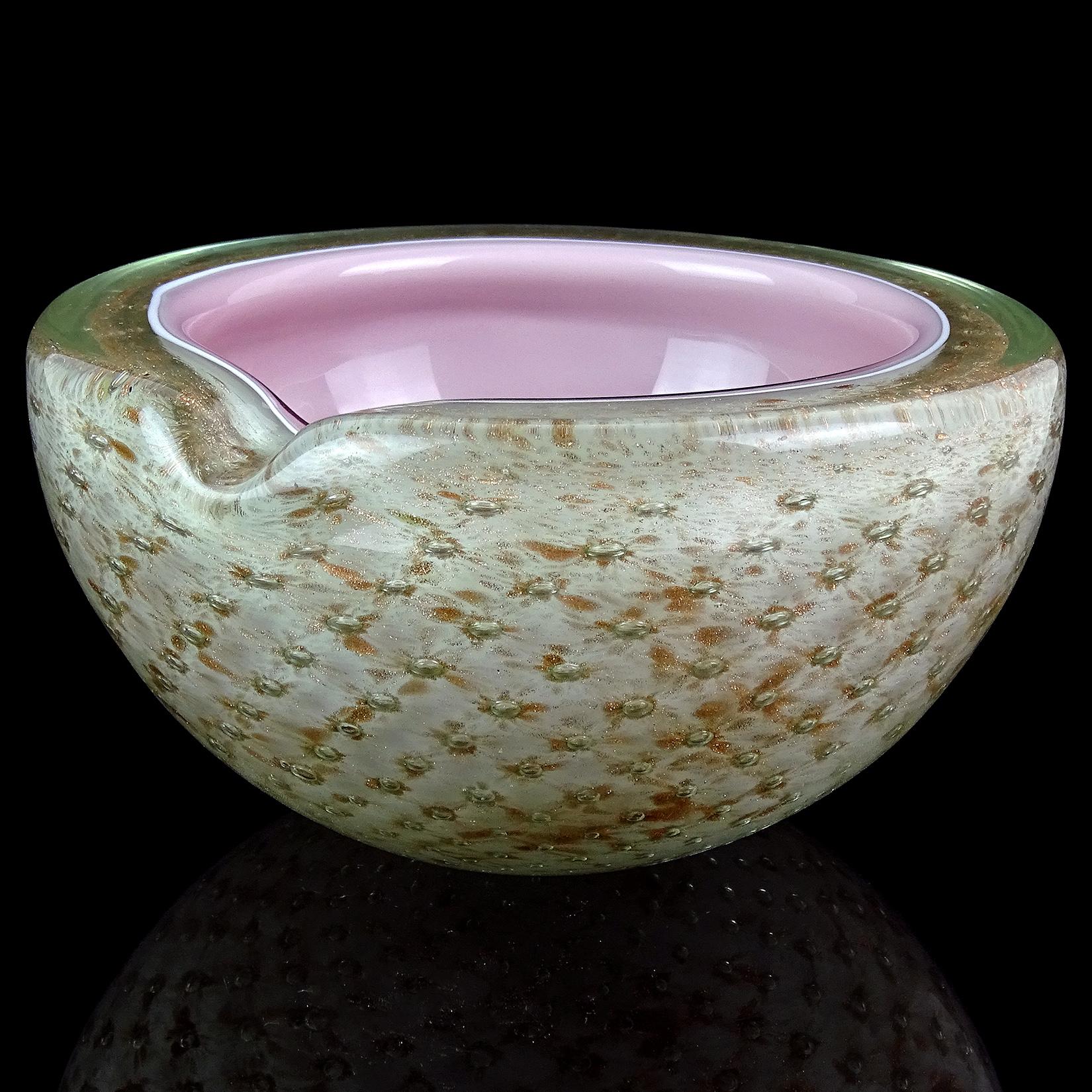 pink glass decorative bowl