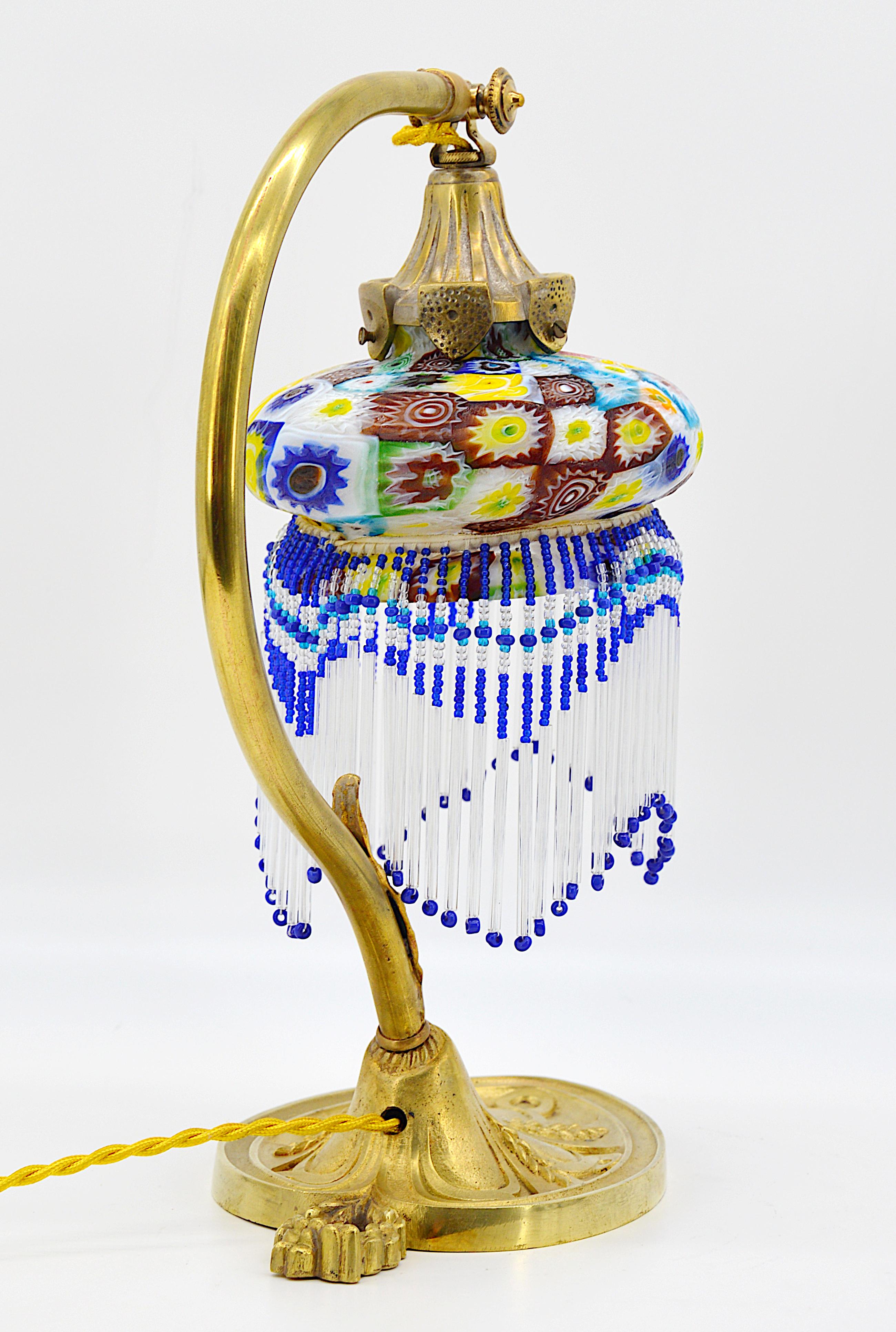 Art Nouveau Fratelli Toso Murine Table Lamp, 1900s For Sale