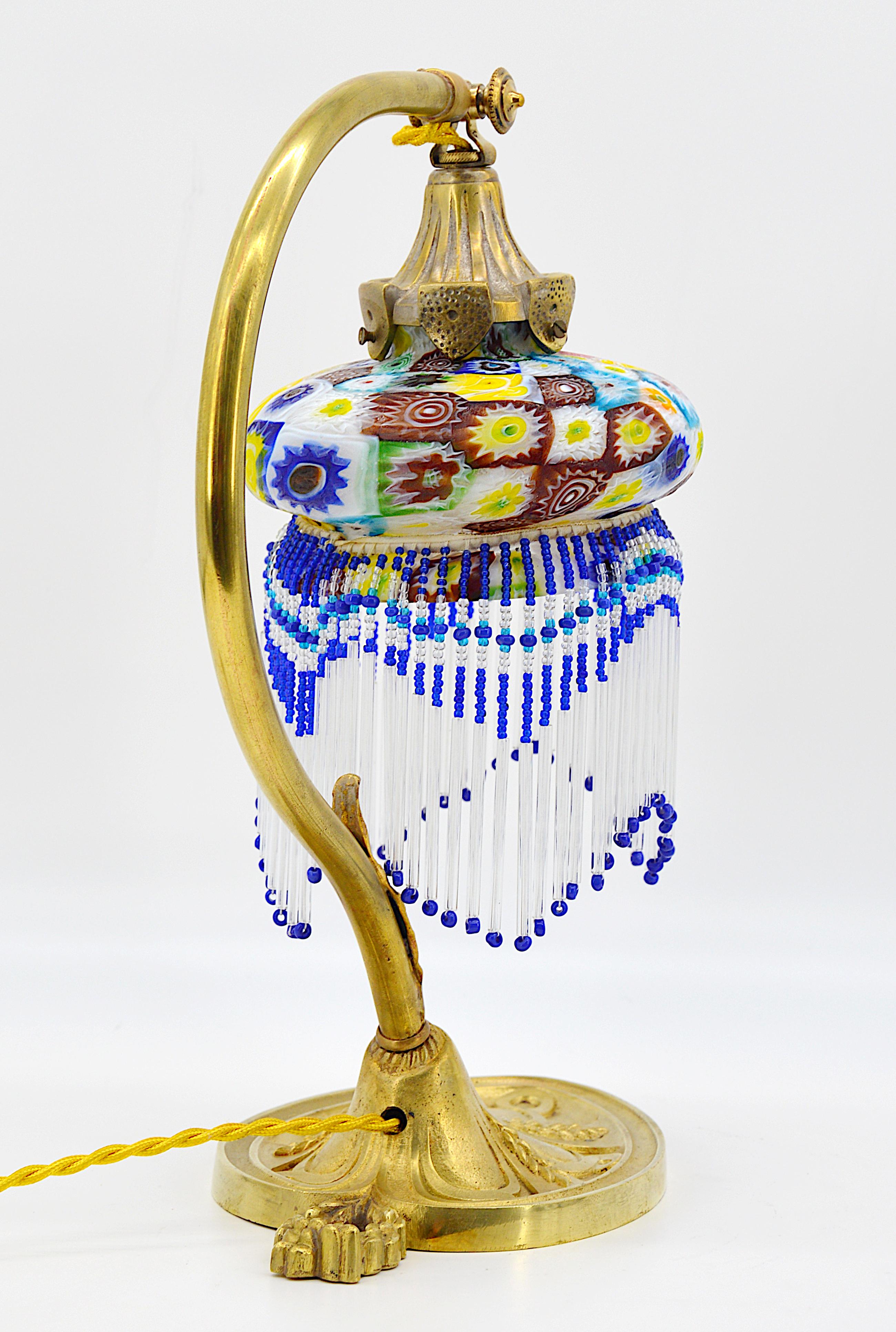 Italian Fratelli Toso Murine Table Lamp, 1900s For Sale