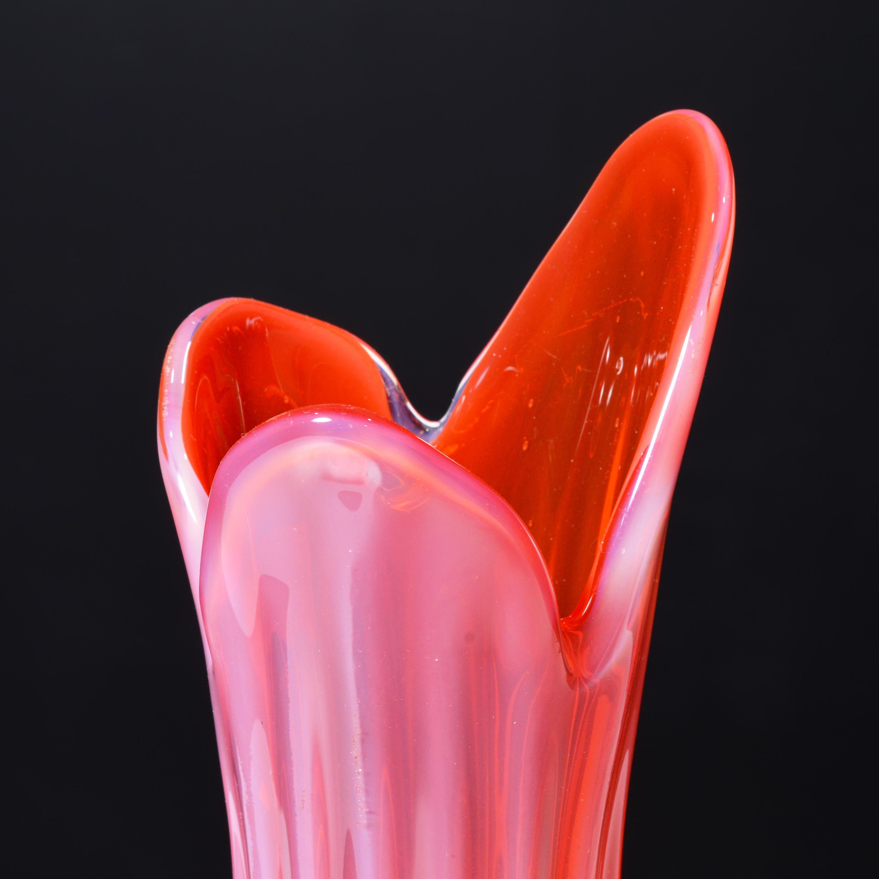 Vetro soffiato Vaso OPALINO Fratelli Toso, 16 