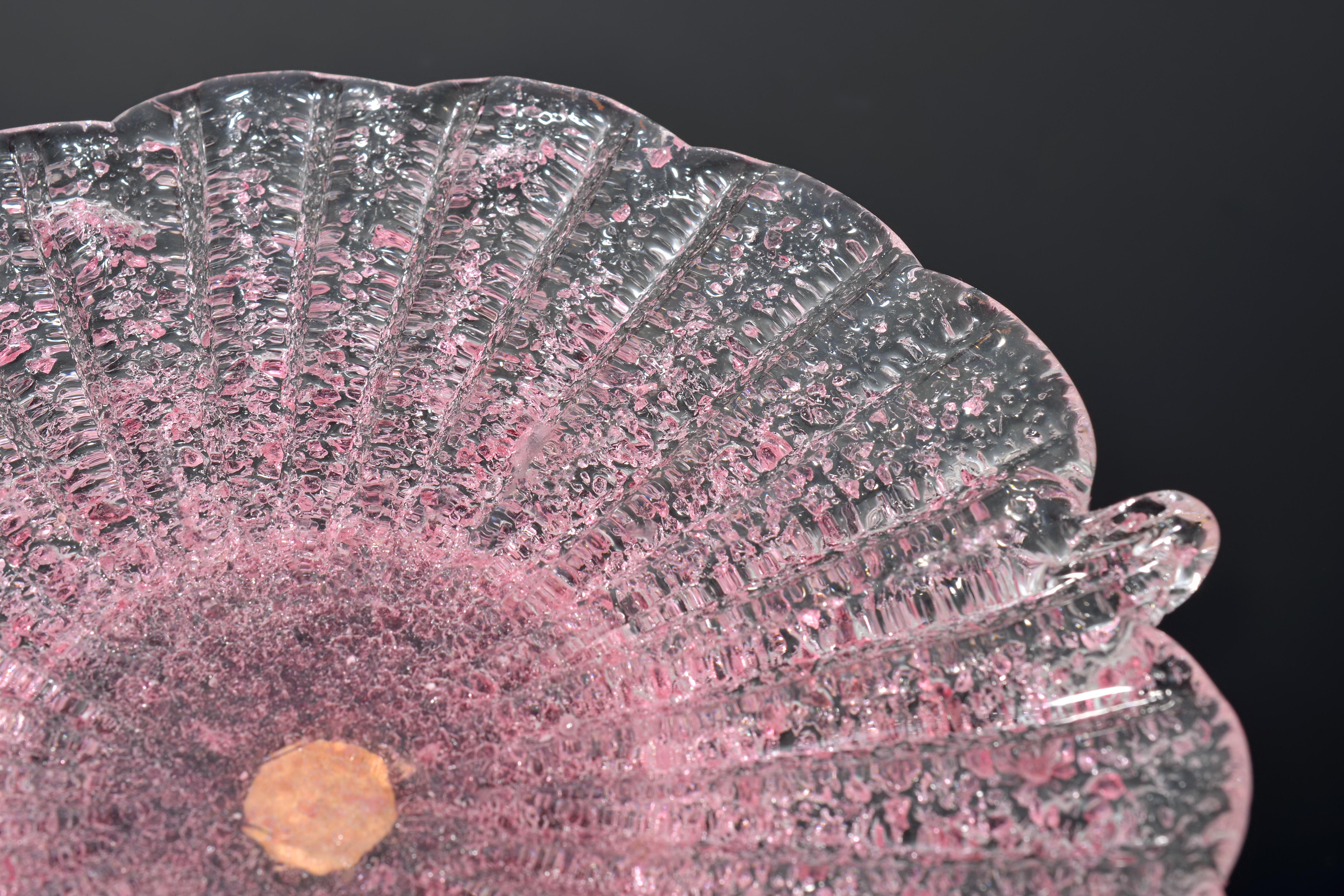 Blown Glass Fratelli Toso OVERSHOT Plates, Leslie Pina Collection For Sale