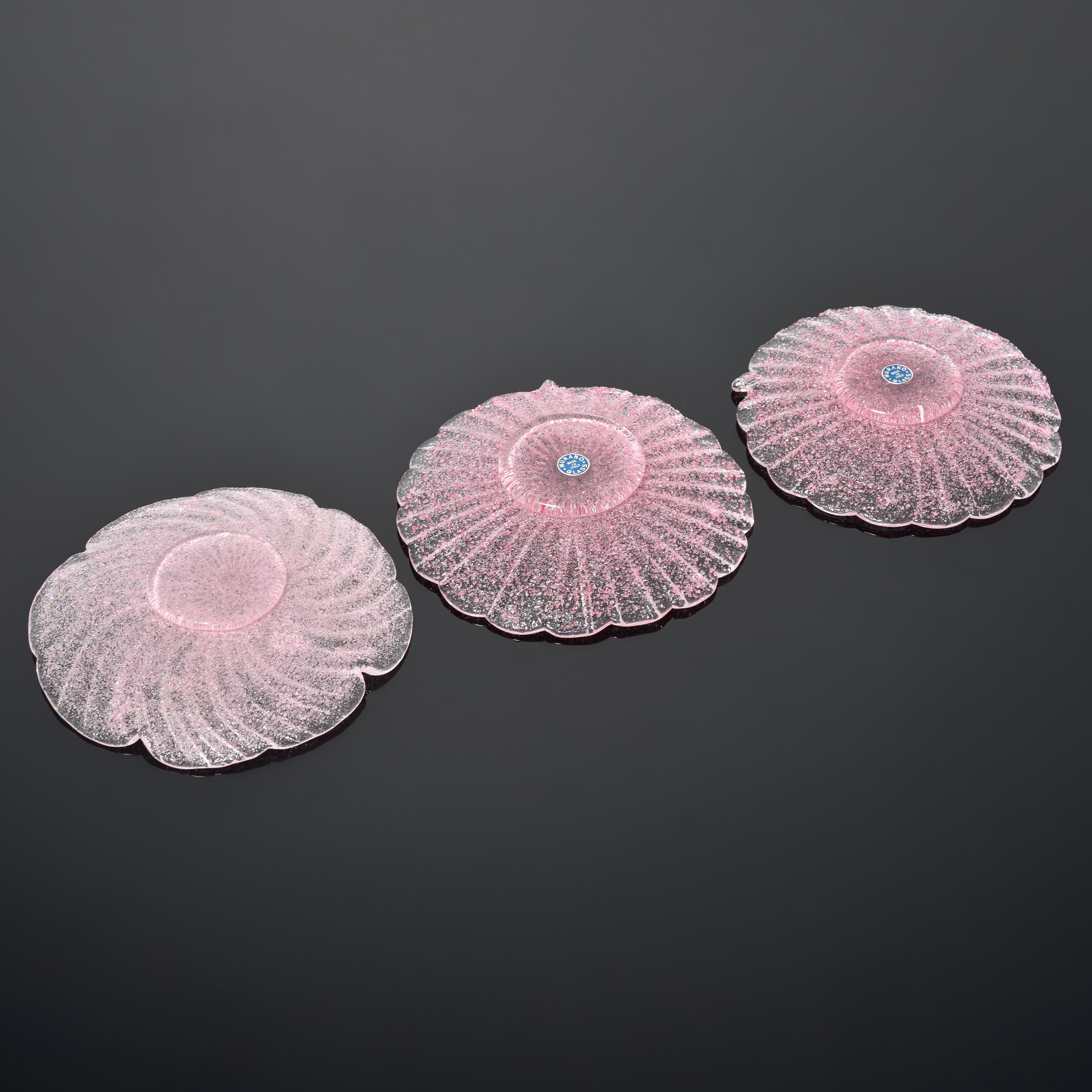 Fratelli Toso OVERSHOT Plates, Leslie Pina Collection For Sale 1