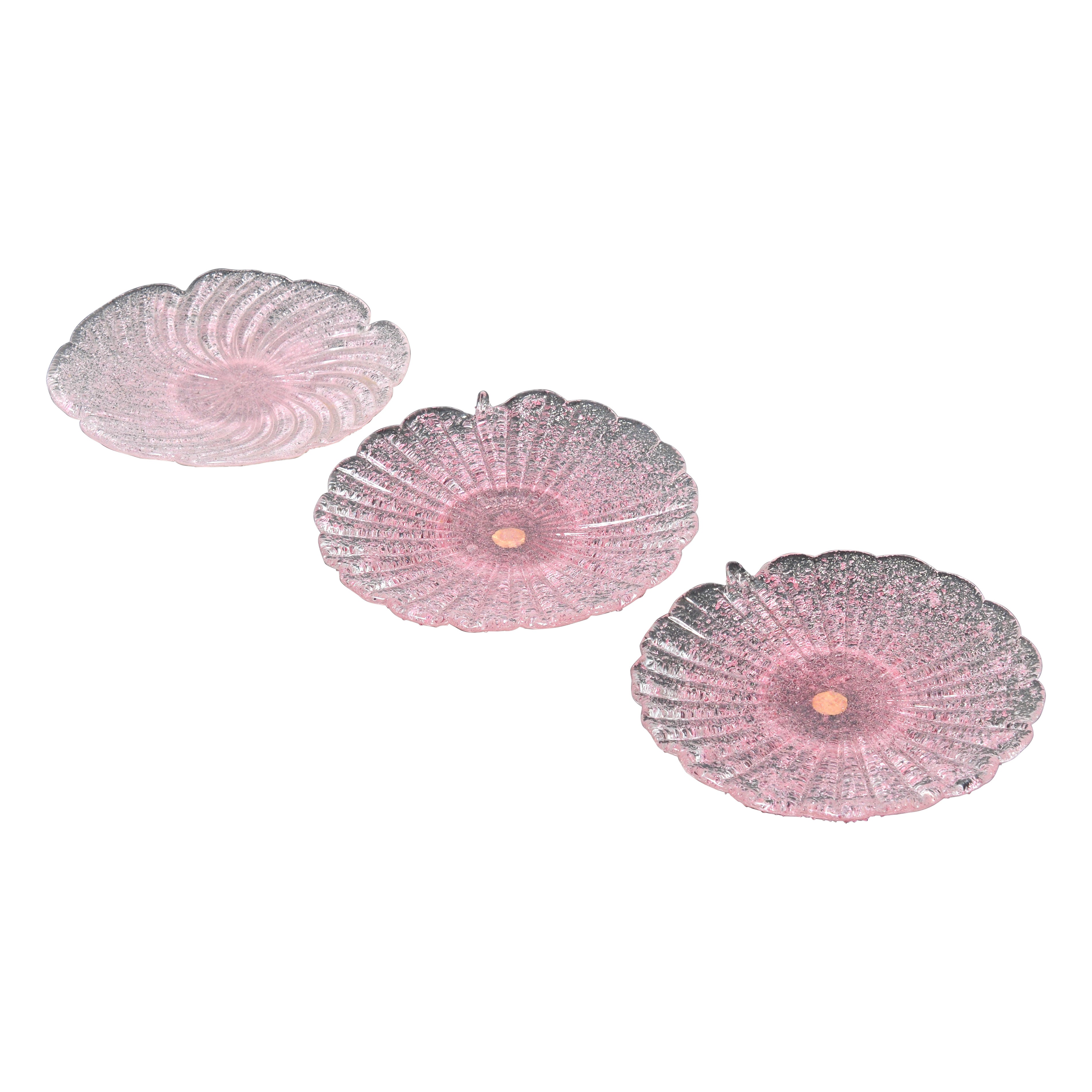 Fratelli Toso OVERSHOT Plates, Leslie Pina Collection For Sale