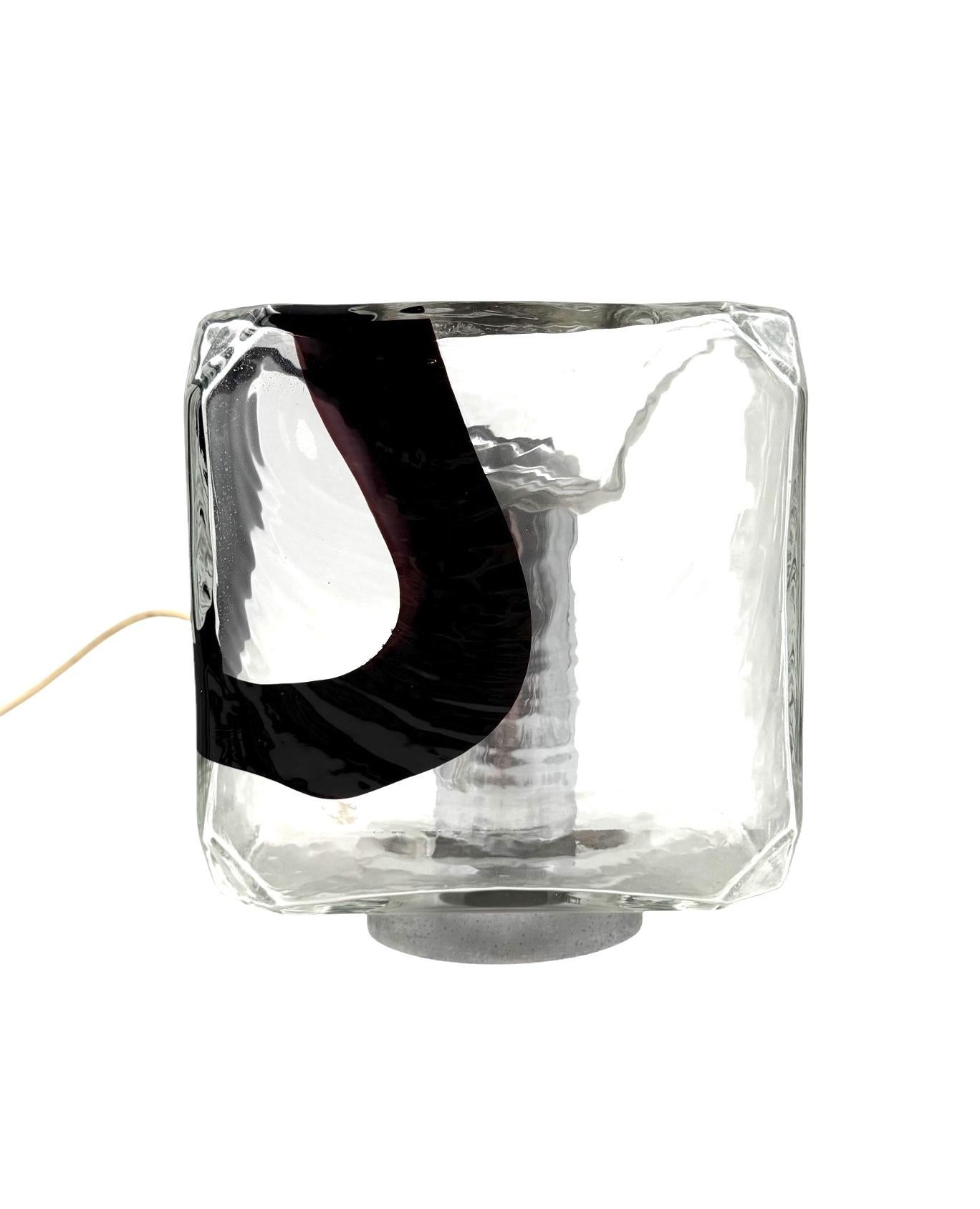 Italian Fratelli Toso, Pair of Murano blown glass lamps, F.lli Toso, Murano Italy 1970s For Sale