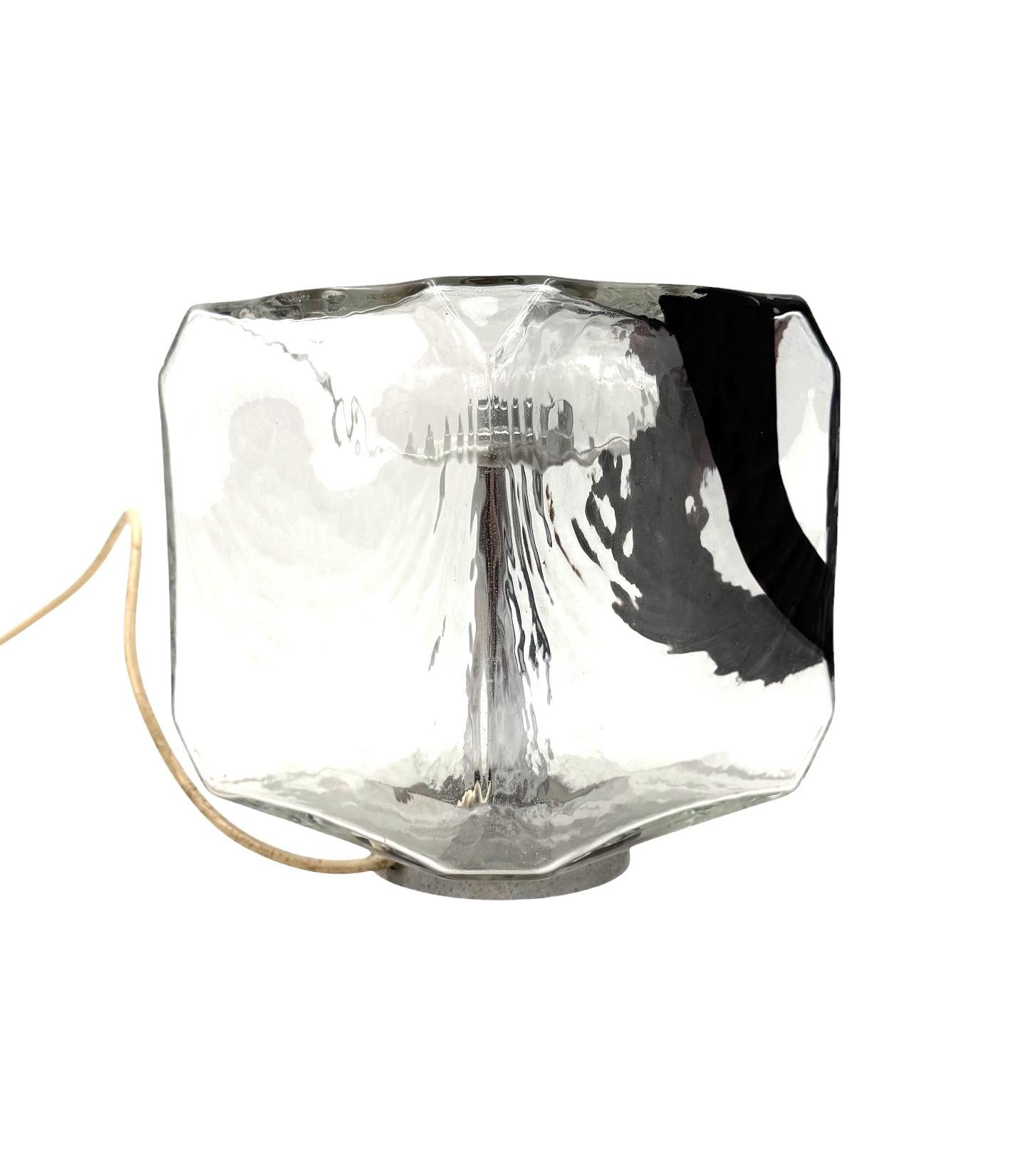 Late 20th Century Fratelli Toso, Pair of Murano blown glass lamps, F.lli Toso, Murano Italy 1970s For Sale