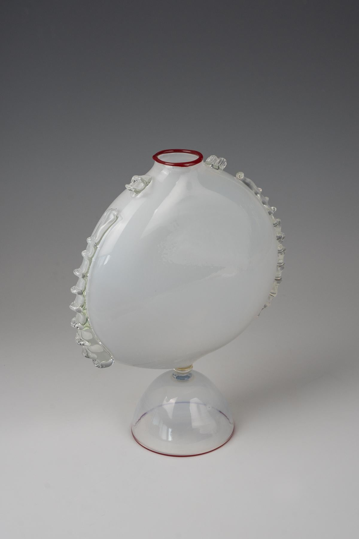 Italian Fratelli Toso, rare footed vase ca. 1940 For Sale
