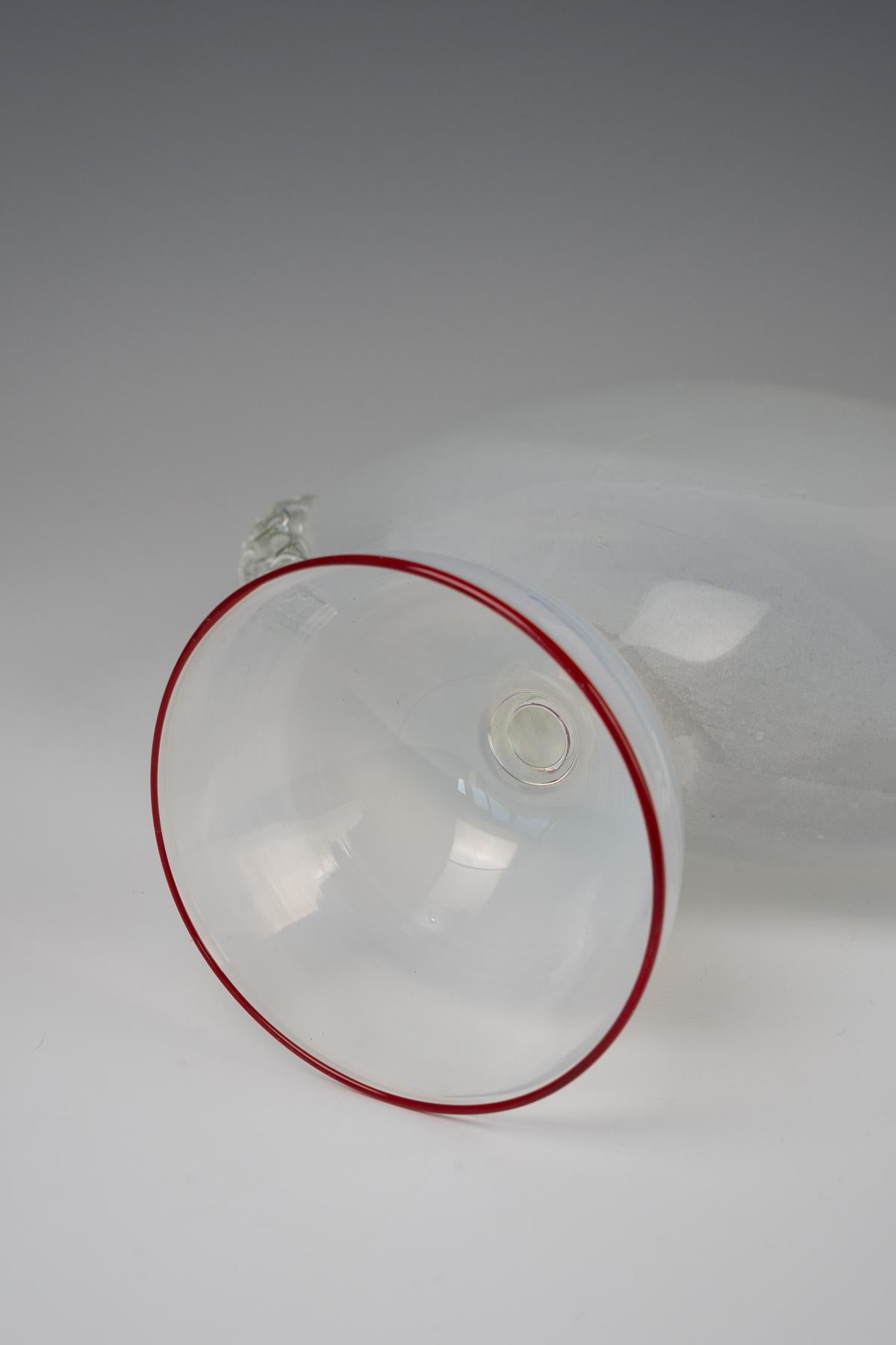 Mid-20th Century Fratelli Toso, rare footed vase ca. 1940 For Sale