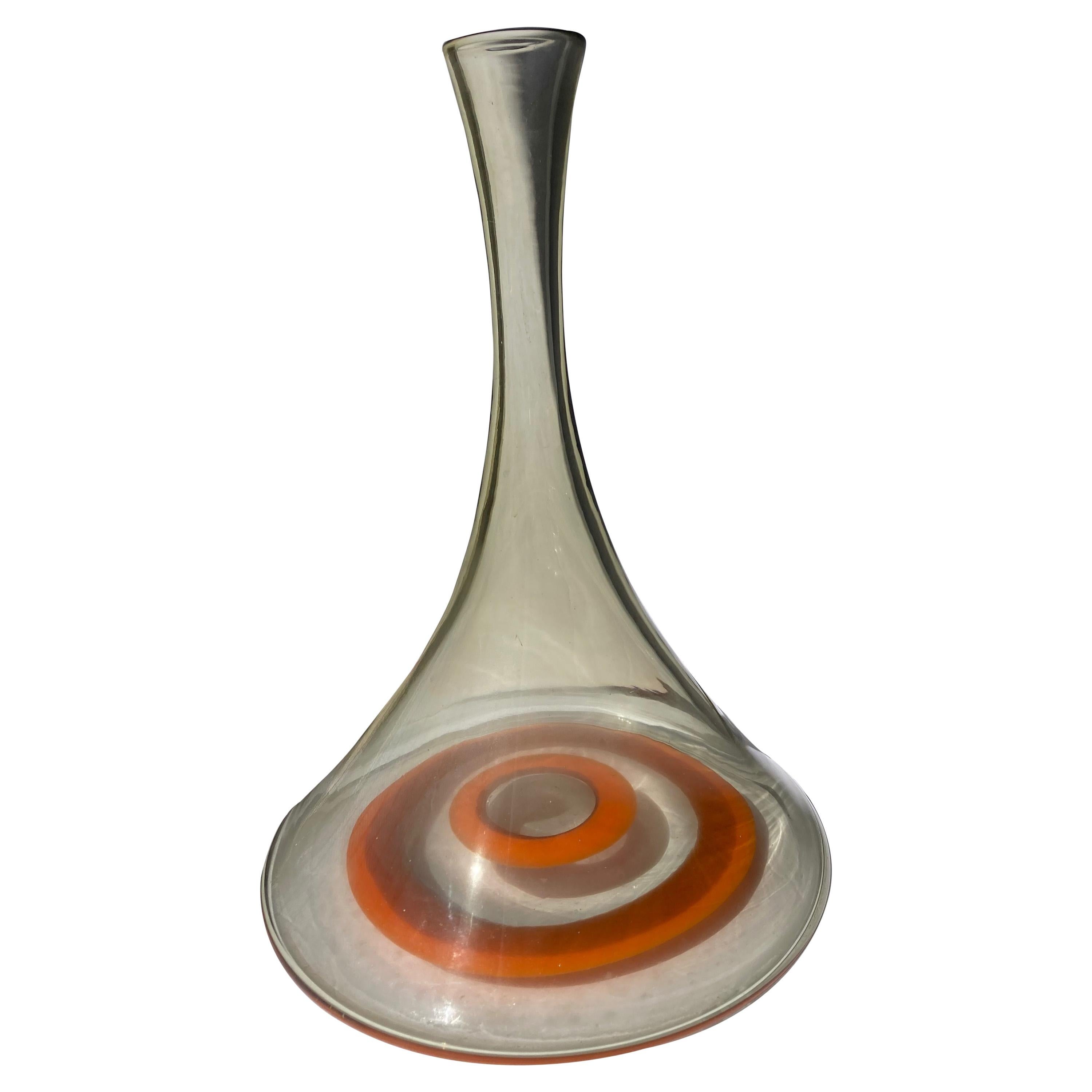 Fratelli Toso Rare Murano Glass "Carafe" Bottle/Decanter/Vase, by Ermanno Toso