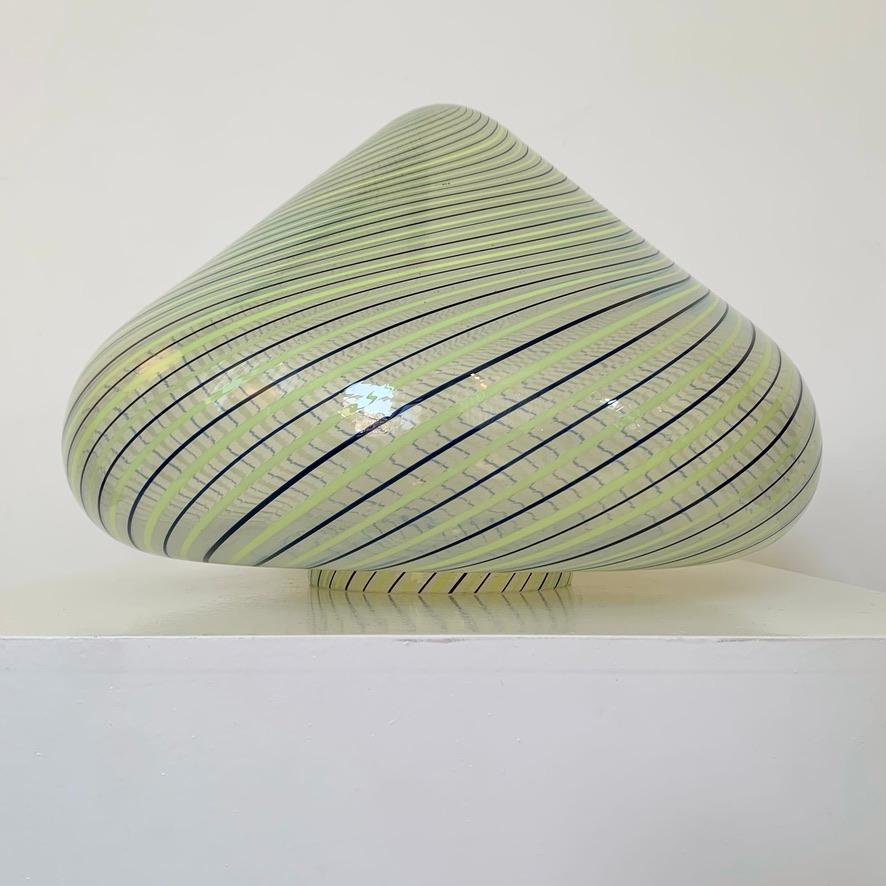 Lampe de table en verre de Murano rayé de Fratelli Toso, vers 1960, Italie. en vente 3