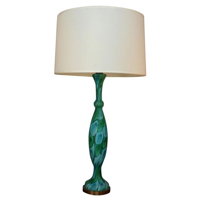 Fratelli Toso Table Lamp Mid-Century Modern Murano Art Glass, 1950s For Sale