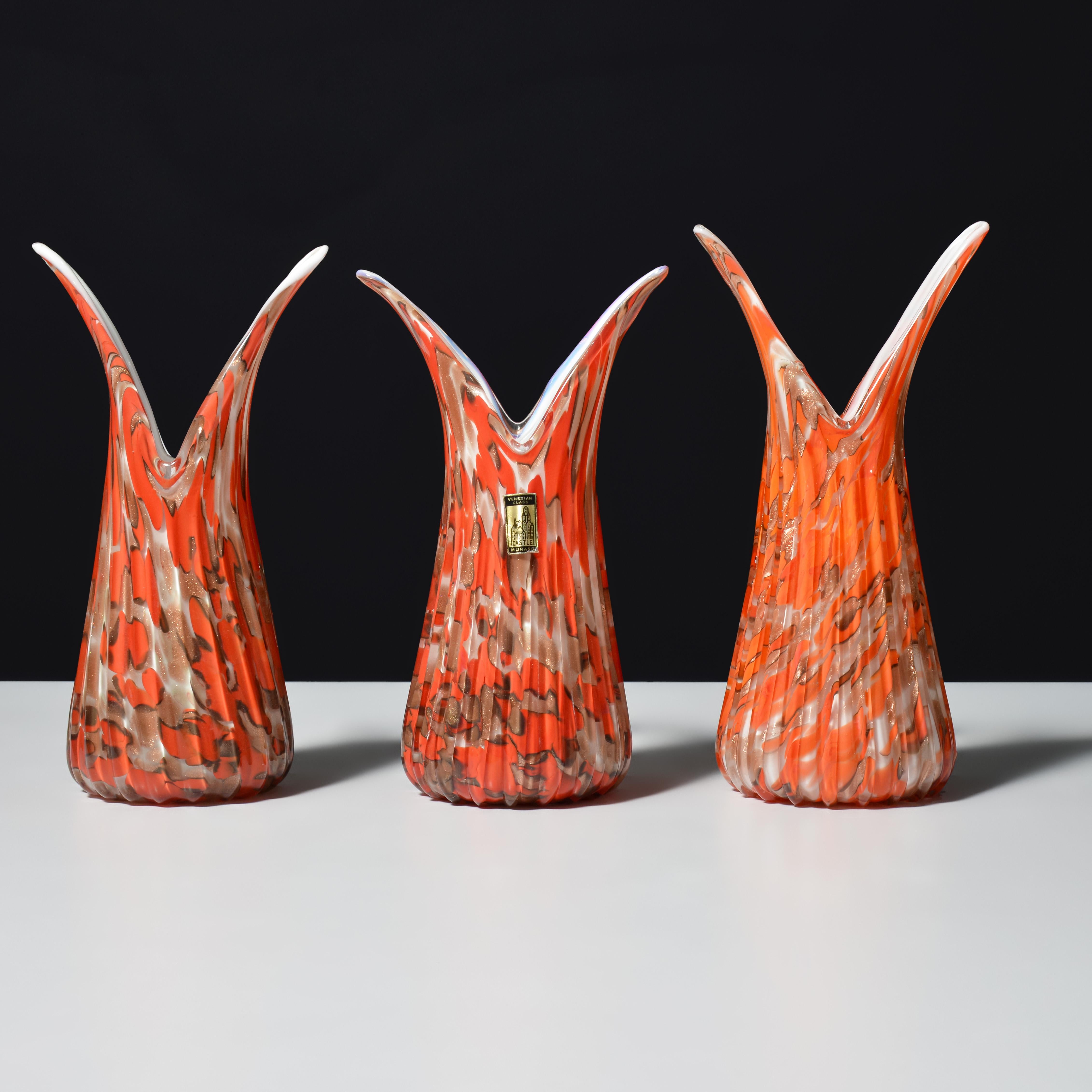 Italian Fratelli Toso Vases, Leslie Pina Collection, Priced Each For Sale