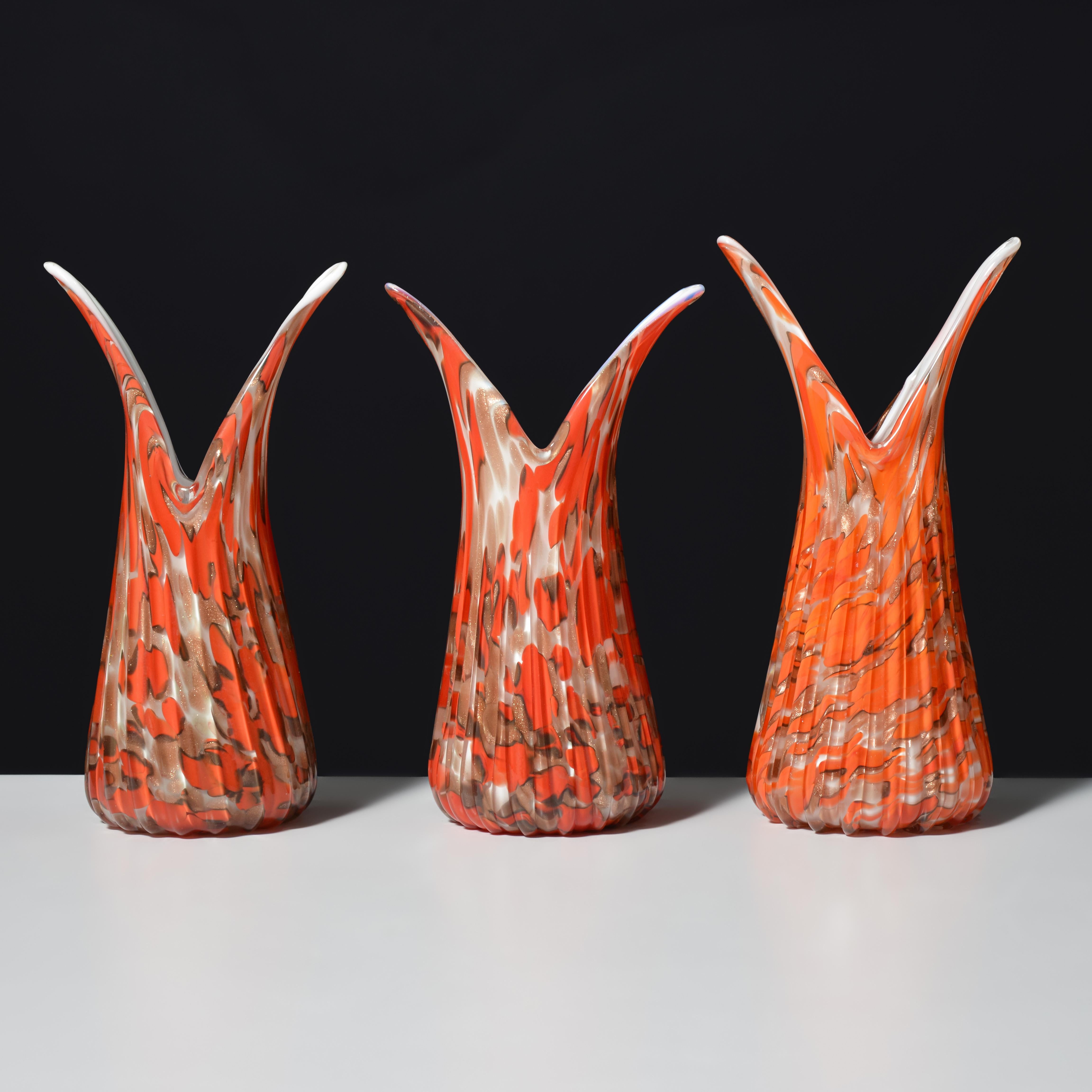 20th Century Fratelli Toso Vases, Leslie Pina Collection, Priced Each For Sale