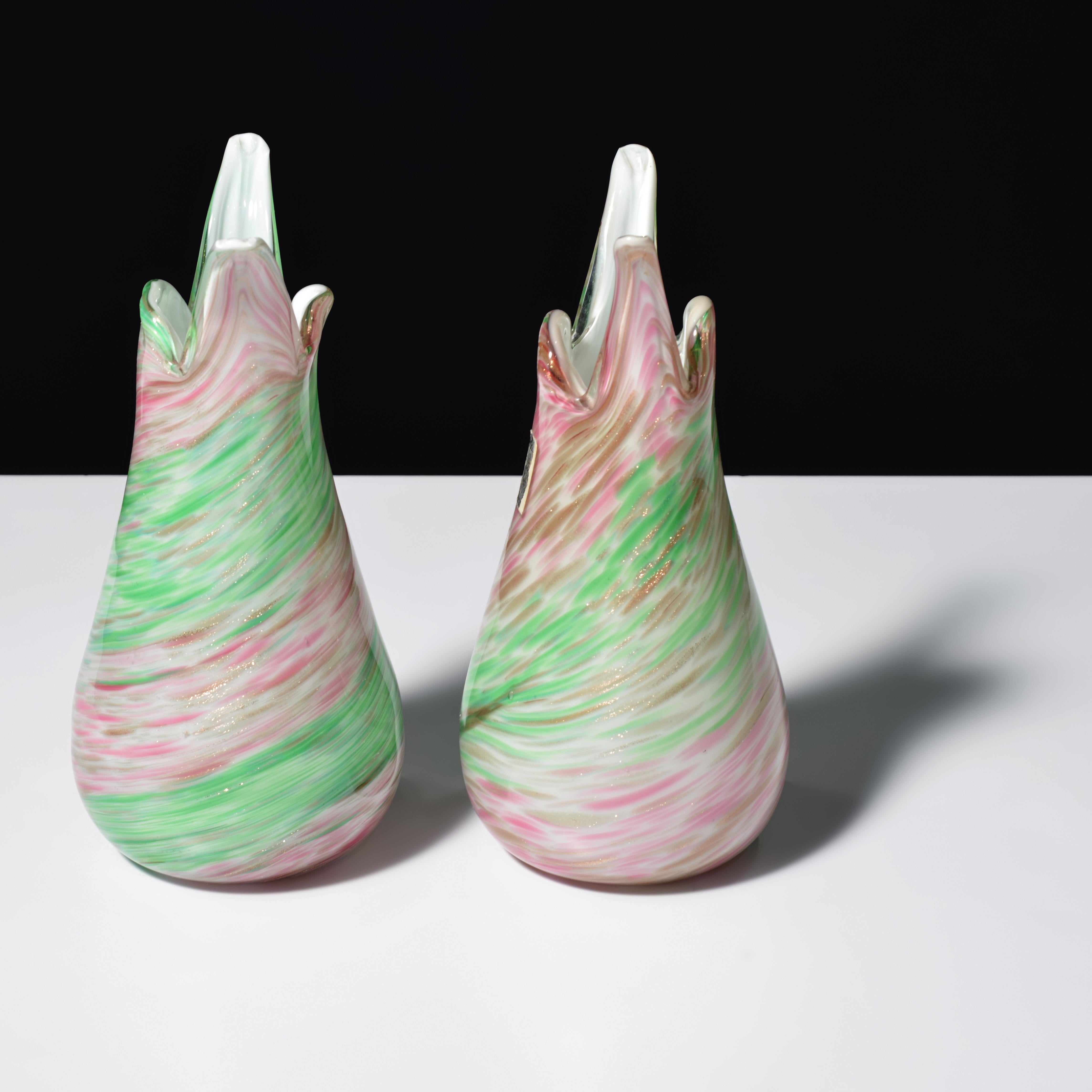 20th Century Fratelli Toso Vase, Leslie Pina Collection, Priced Each For Sale
