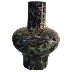Fratelli Toso Vase Murano Glass Avventurine 1955 Italy