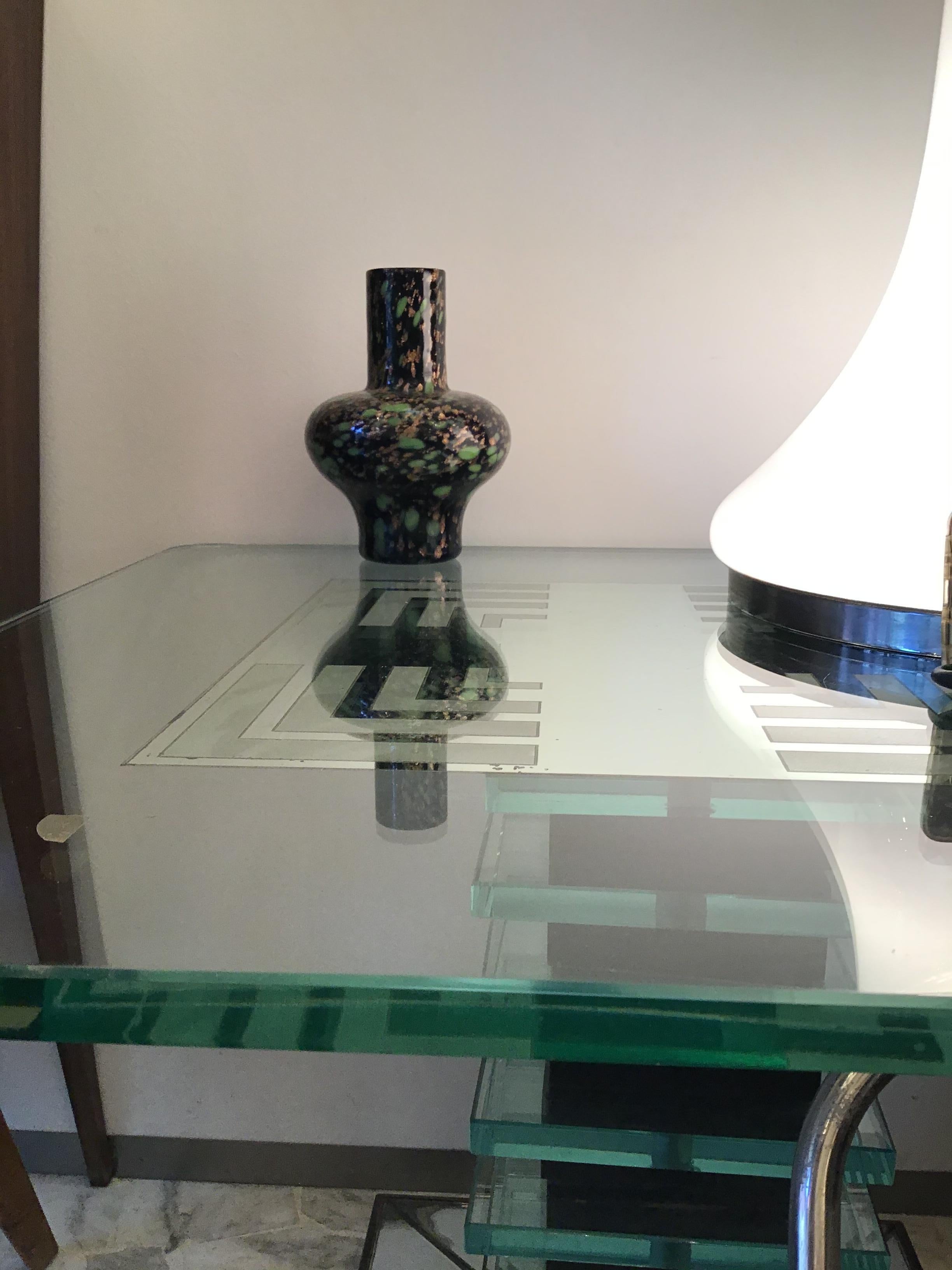 Vase aus Muranoglas von Fratelli Toso Avventurine, 1955, Italien im Angebot 4