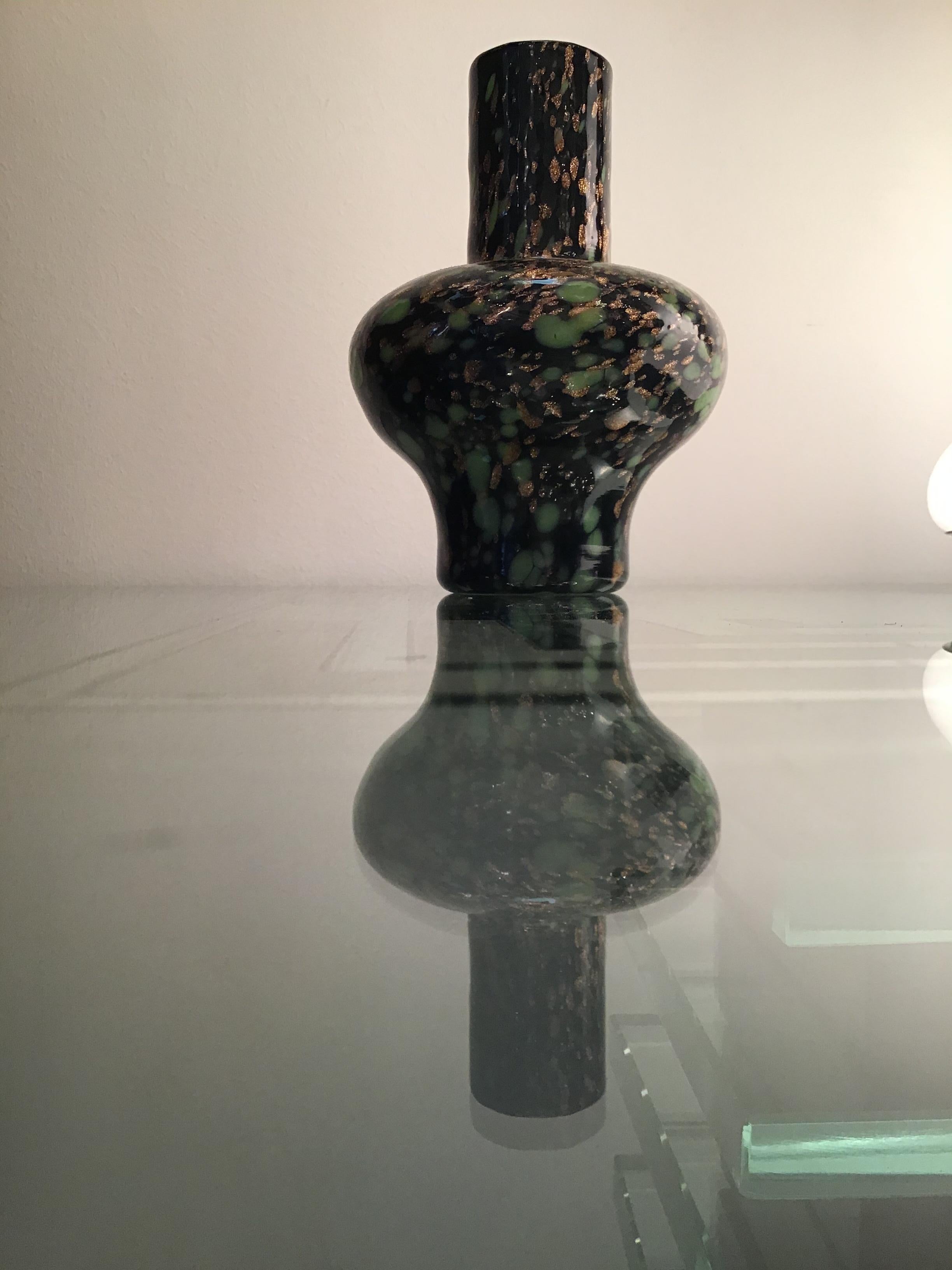 Fratelli Toso Vase Murano Glass Avventurine 1955 Italy  In Excellent Condition For Sale In Milano, IT