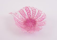 Fratelli TosoMurano Rosa Bänder Art Glass Dekorative Schale