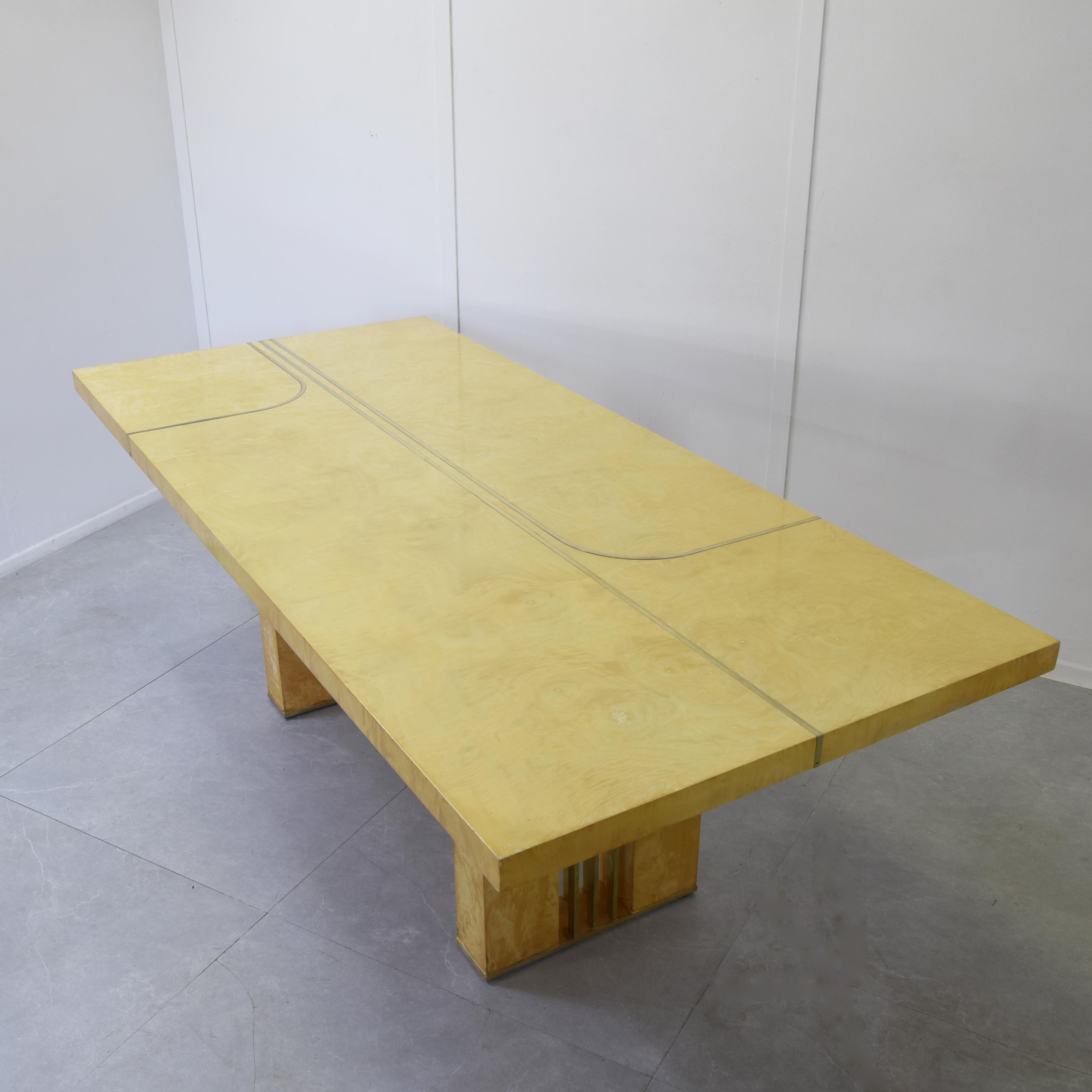 Fratelli Turri Milano briar table 1970s Latón en venta