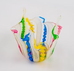 Fratelli Toso Handkerchief Vase, Murano Glass, Mid-Century Modern