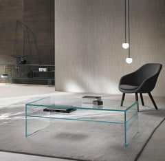 Fratina Glass Coffee Table, Designed by M.U, Made in Italy