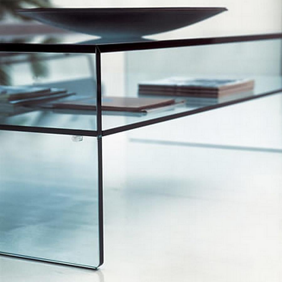 italien Table basse en verre Fratina:: Design by M.U:: Made in Italy en vente