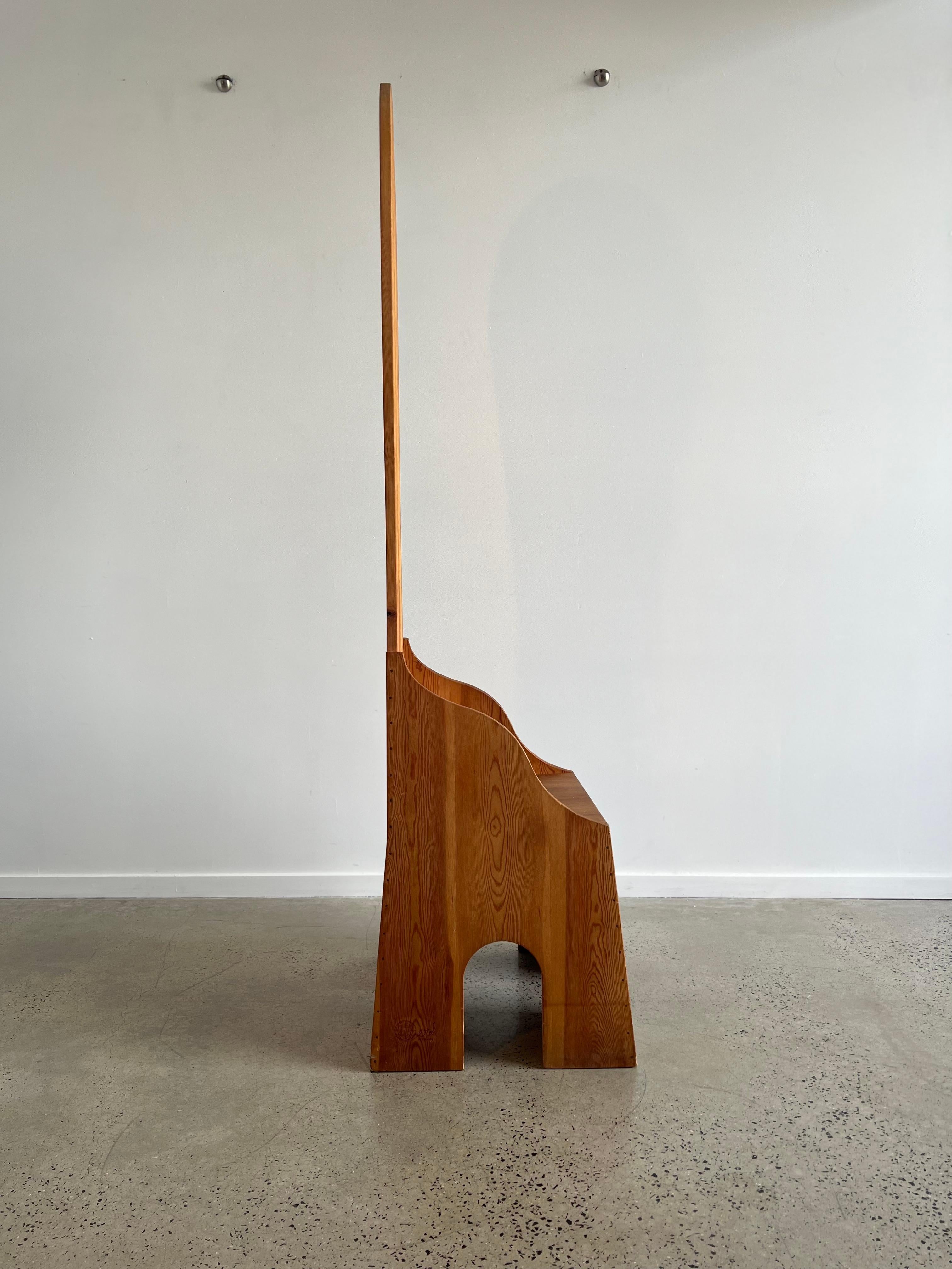 Italian Fratina Chair by Mario Ceroli for Mobile Della Valle