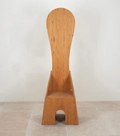 Chaise Fratina de Mario Ceroli pour Mobili Nella Valle pour Poltronova, Italie 1972