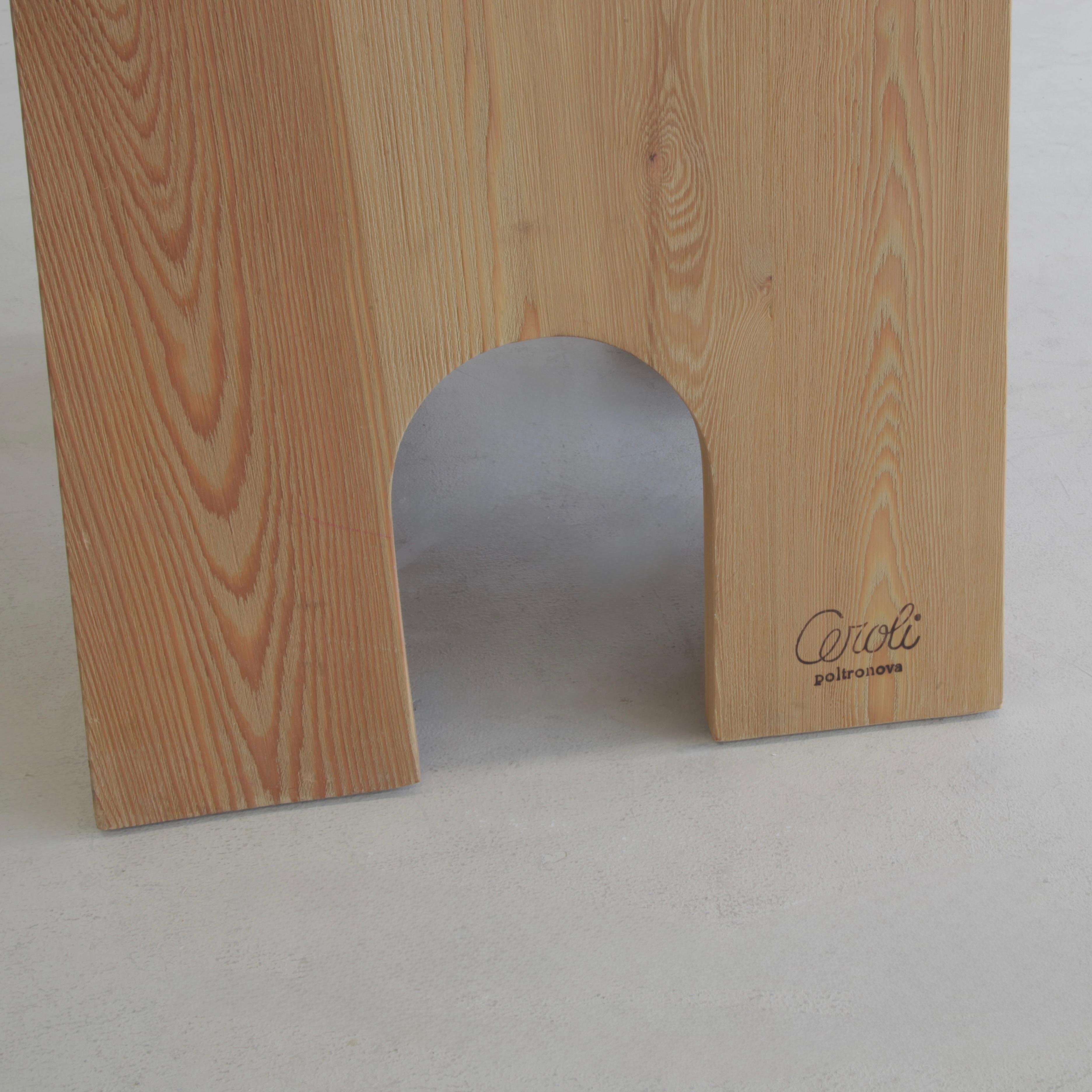 Wood 'Fratina' Chairs by Mario CEROLI, 1972 SIGNED