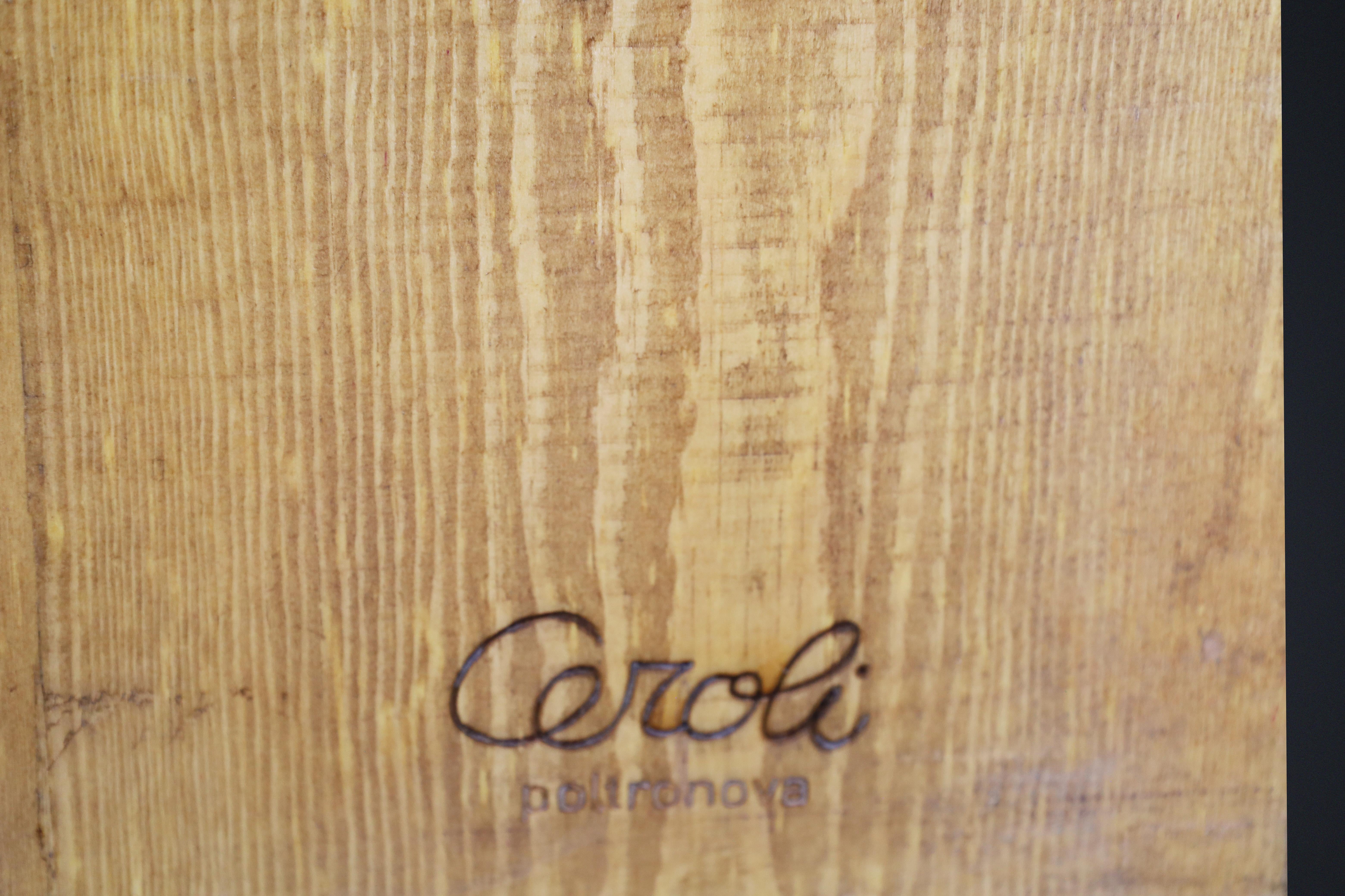 Sillas Fratina de madera de pino diseñadas por Mario Ceroli en 1972 por Poltronova. en venta 6