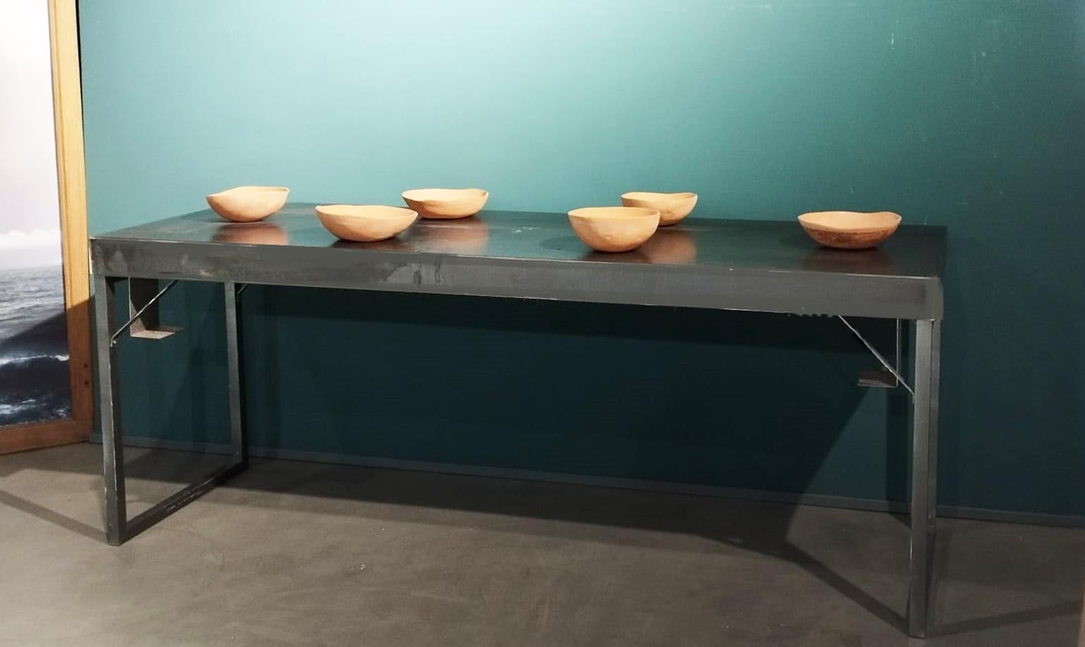 Contemporary Fratina, metal oxide tables by Raoul Gilioli For Sale