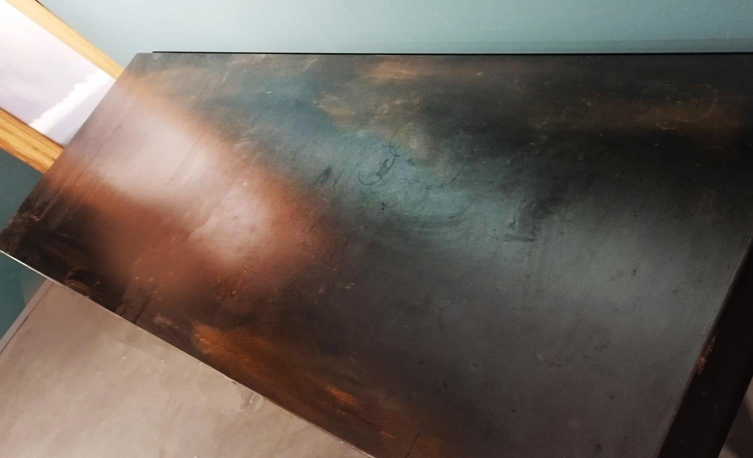 Metal Fratina, metal oxide tables by Raoul Gilioli For Sale