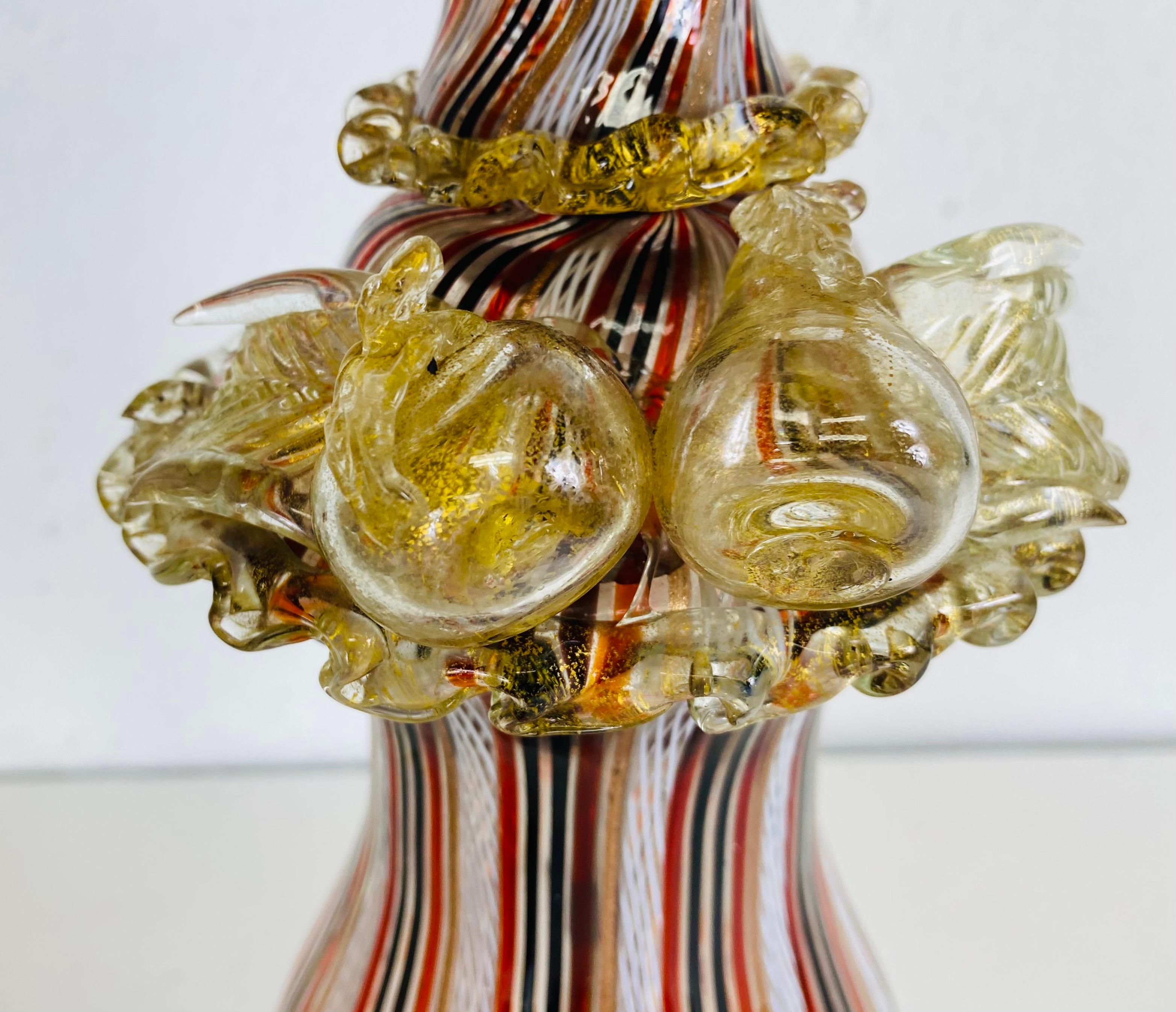 Frattelli Toso Murano Band Italienische Kunstglas-Tischlampen im Zustand „Gut“ im Angebot in Allentown, PA