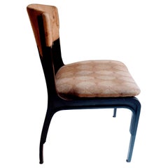 Frattini Mid-Century Modern Mahogany Wood and Original Fabric Chairs, 1960
